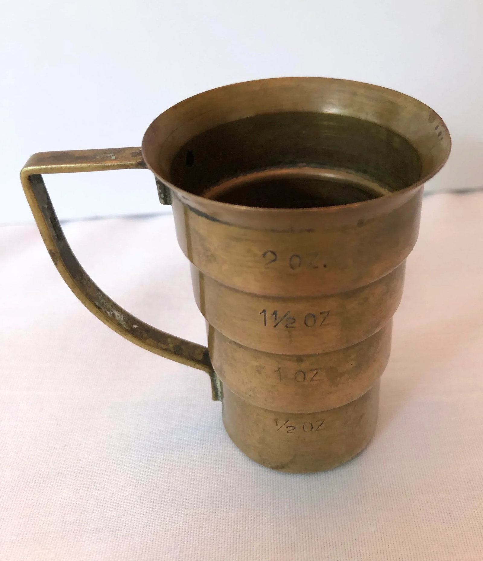 1930s Napier Brass Stepped Jigger - 7