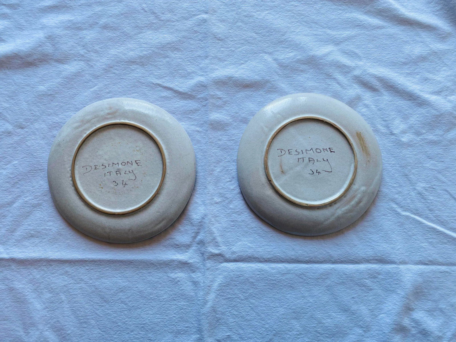 Vintage Giovanni Di Simone Plates- a Pair - 8
