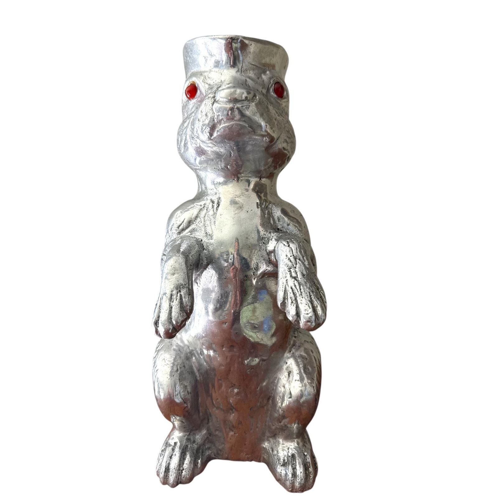 Vintage Arthur Court Cast Aluminum Rabbit Figural Pitcher C. 1970s - 5