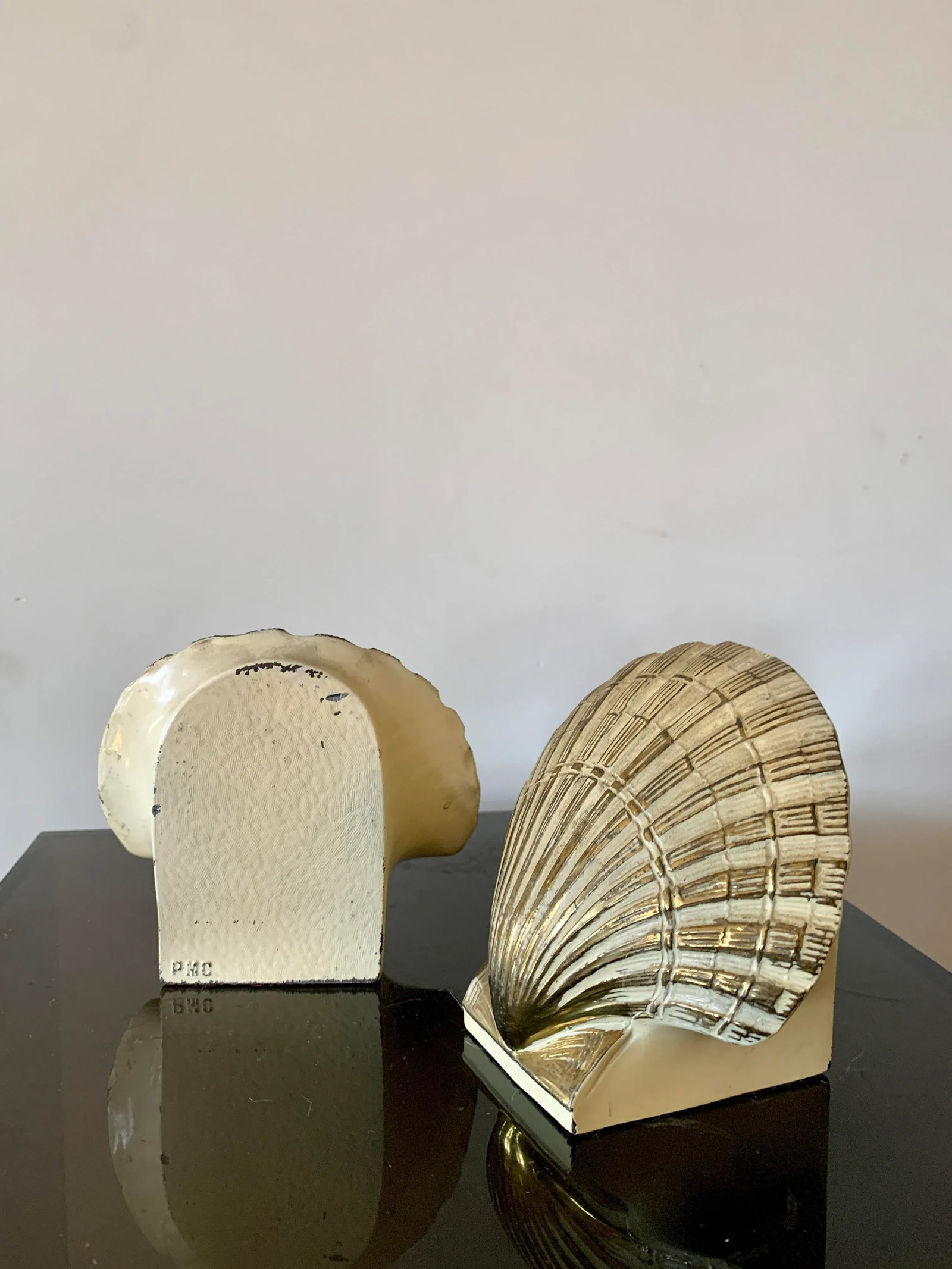 Vintage Pmc Shell Bookends - a Pair - 4