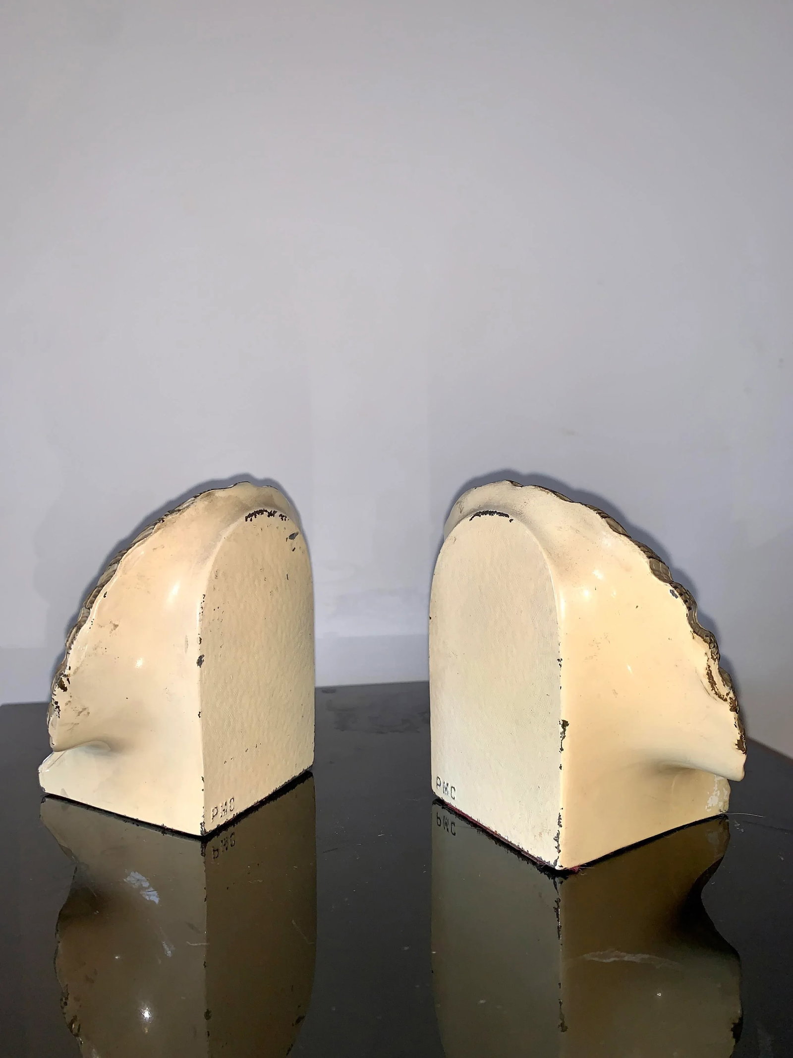 Vintage Pmc Shell Bookends - a Pair - 5