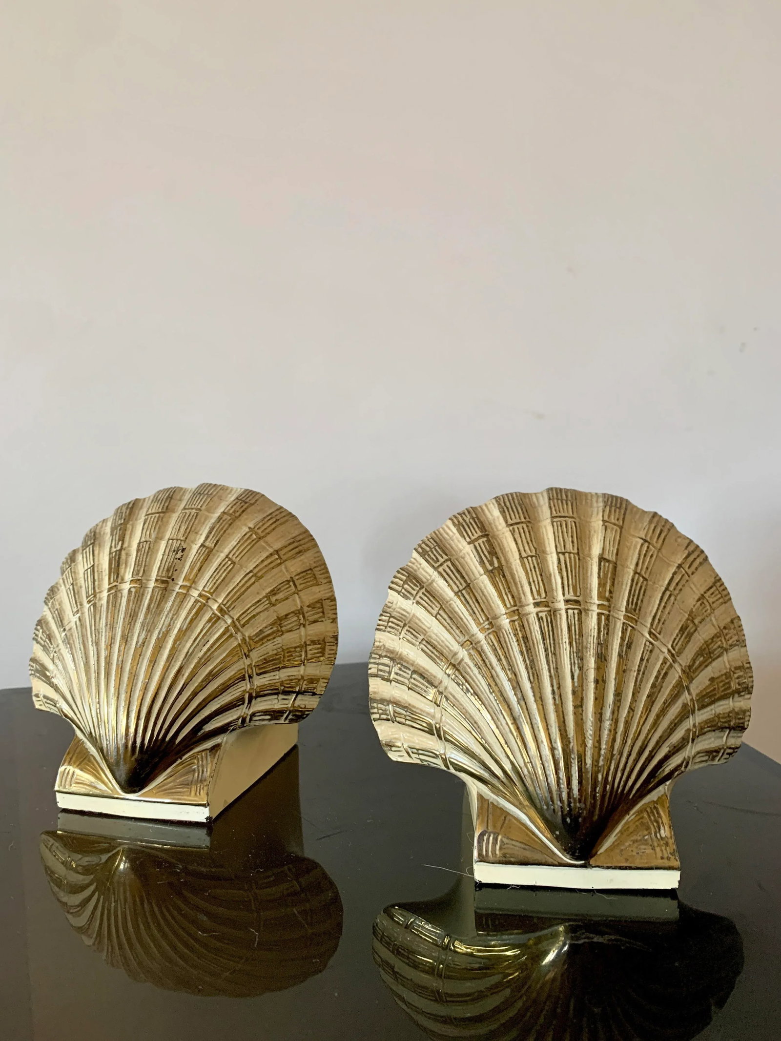 Vintage Pmc Shell Bookends - a Pair - 6