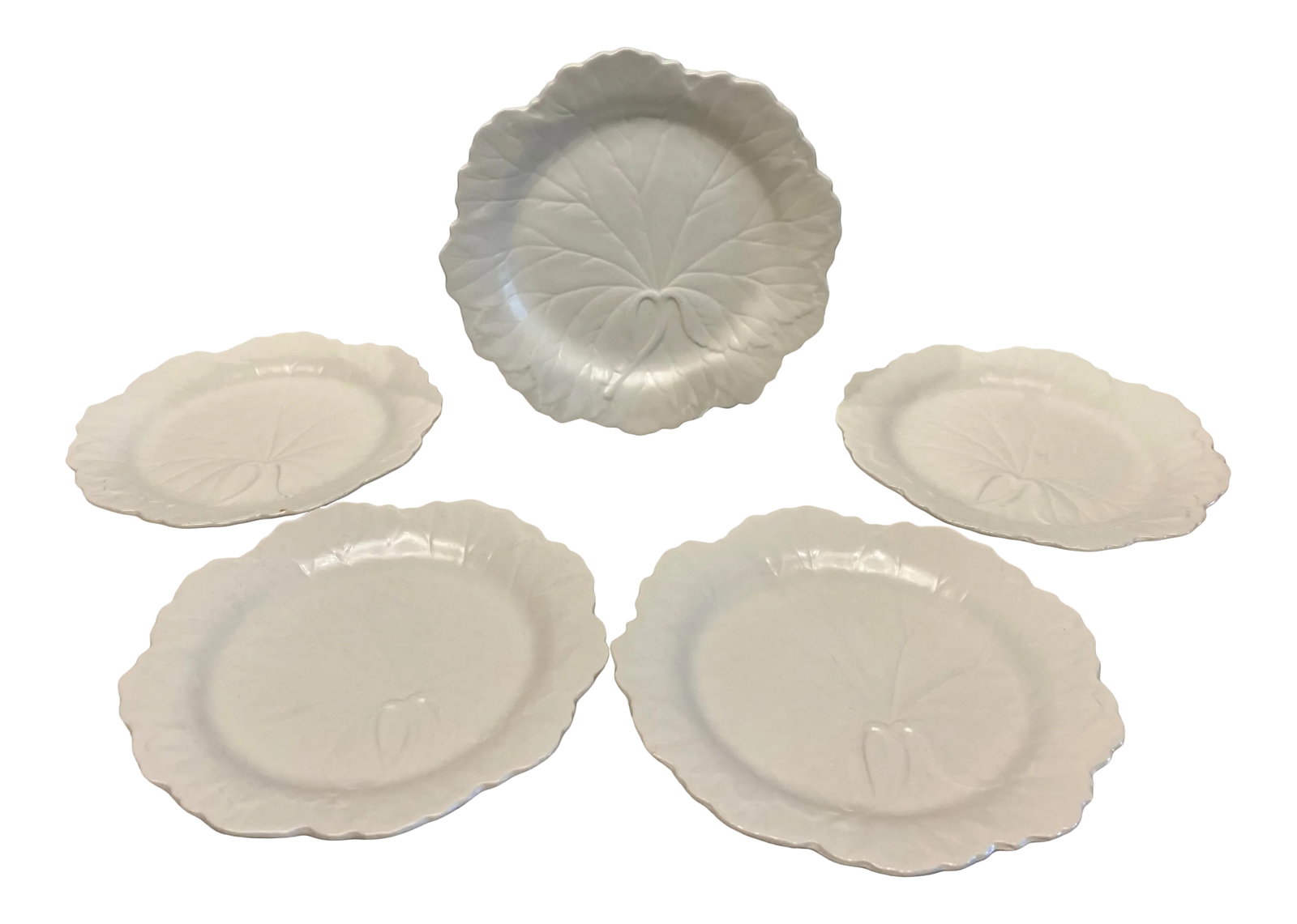 Vintage Wedgewood Cabbage Dessert Plates- Set of 5 (1 of 6)