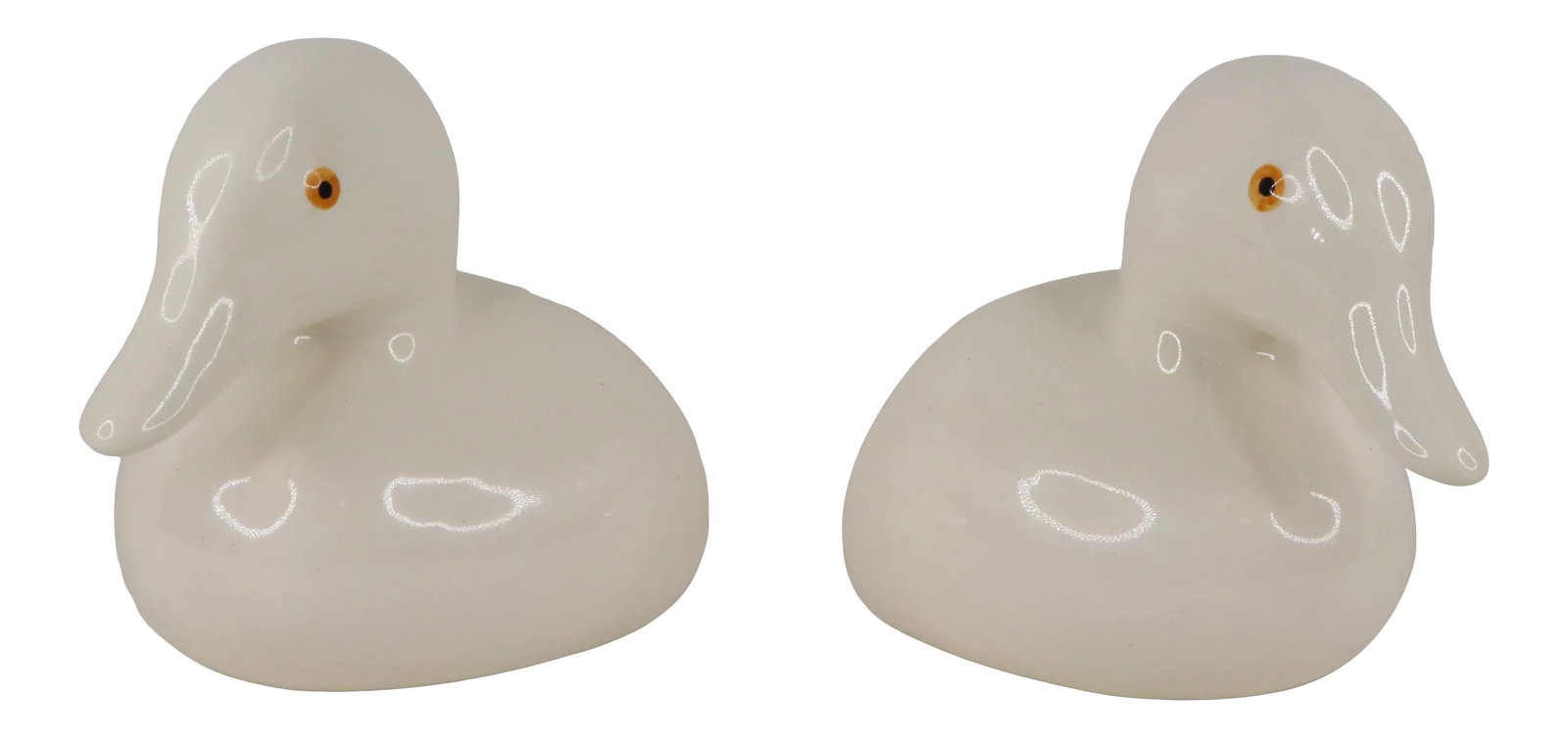 Vintage 70s Mid-Century Modern Heavy Porcelain Duck Head Bookends - a Pair: Vintage 70s Mid Century Modern MCM Heavy Porcelain Duck Head Bookends White Bookends Comes from a smoke-free household White Measurements in photos US Shipping is FREE and I am part of the Global