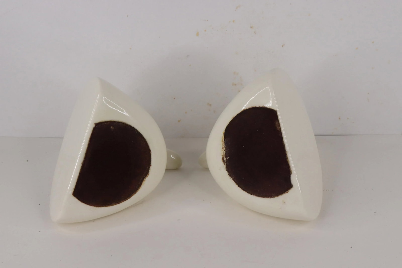 Vintage 70s Mid-Century Modern Heavy Porcelain Duck Head Bookends - a Pair - 4