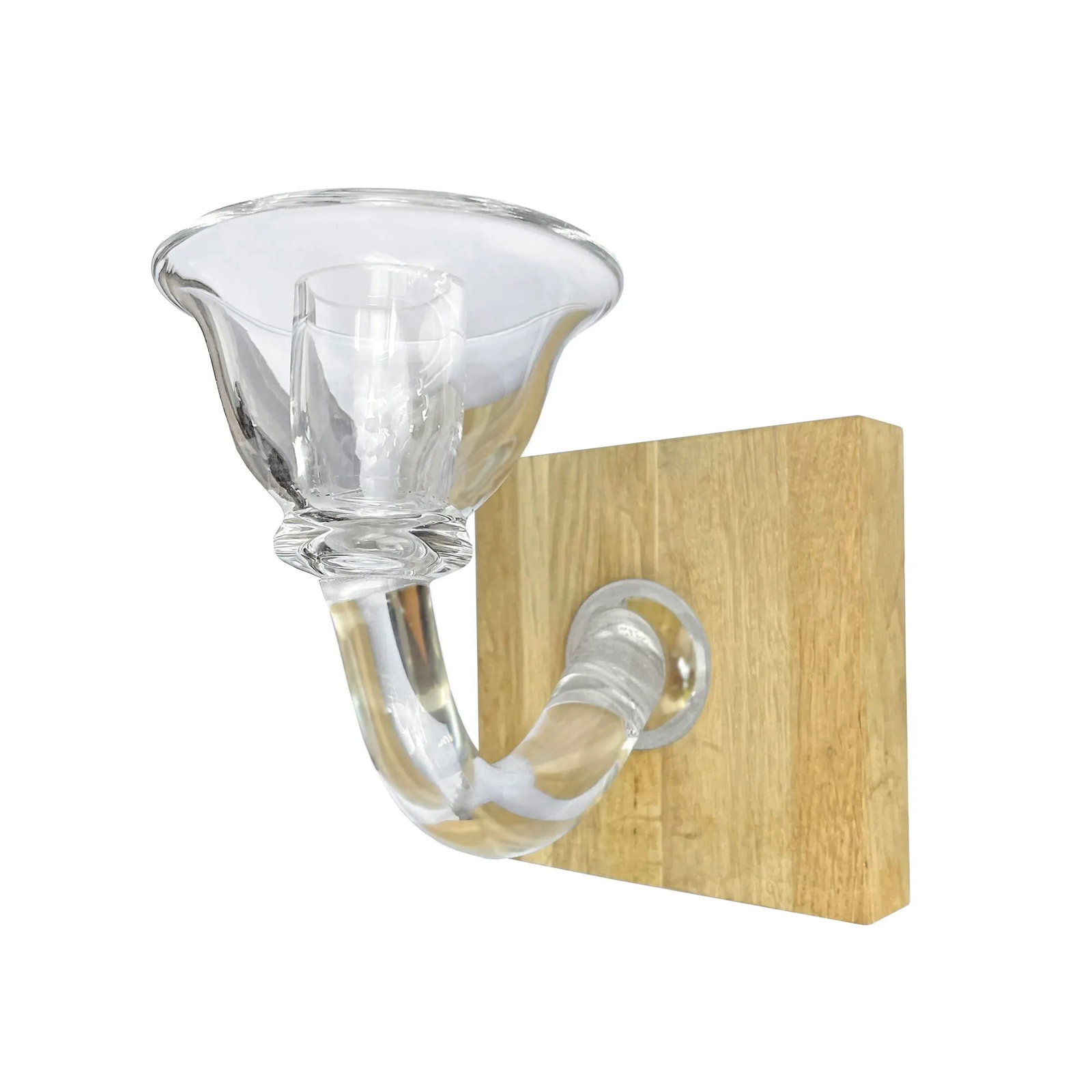 Pair of Handblown Glass Candle Sconces - 7