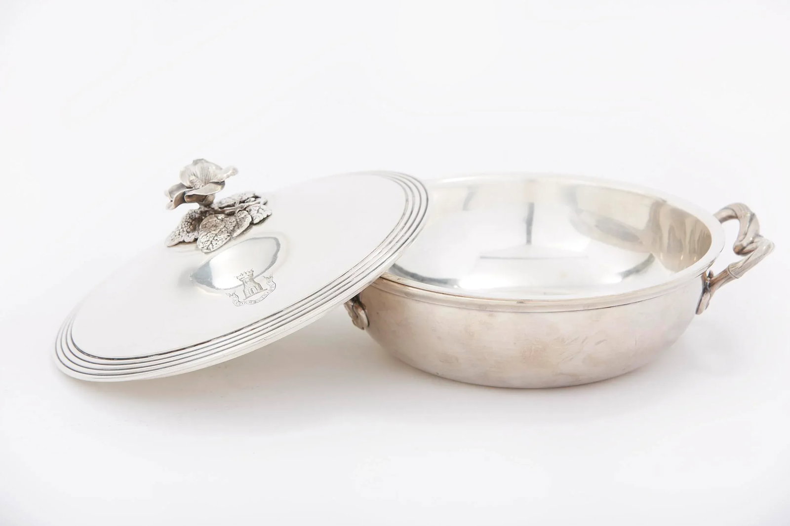 Vintage French Silverplate Covered Dish - 4