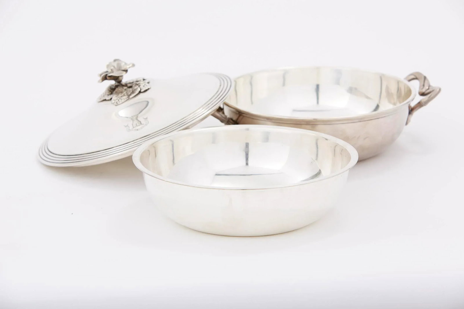 Vintage French Silverplate Covered Dish - 6