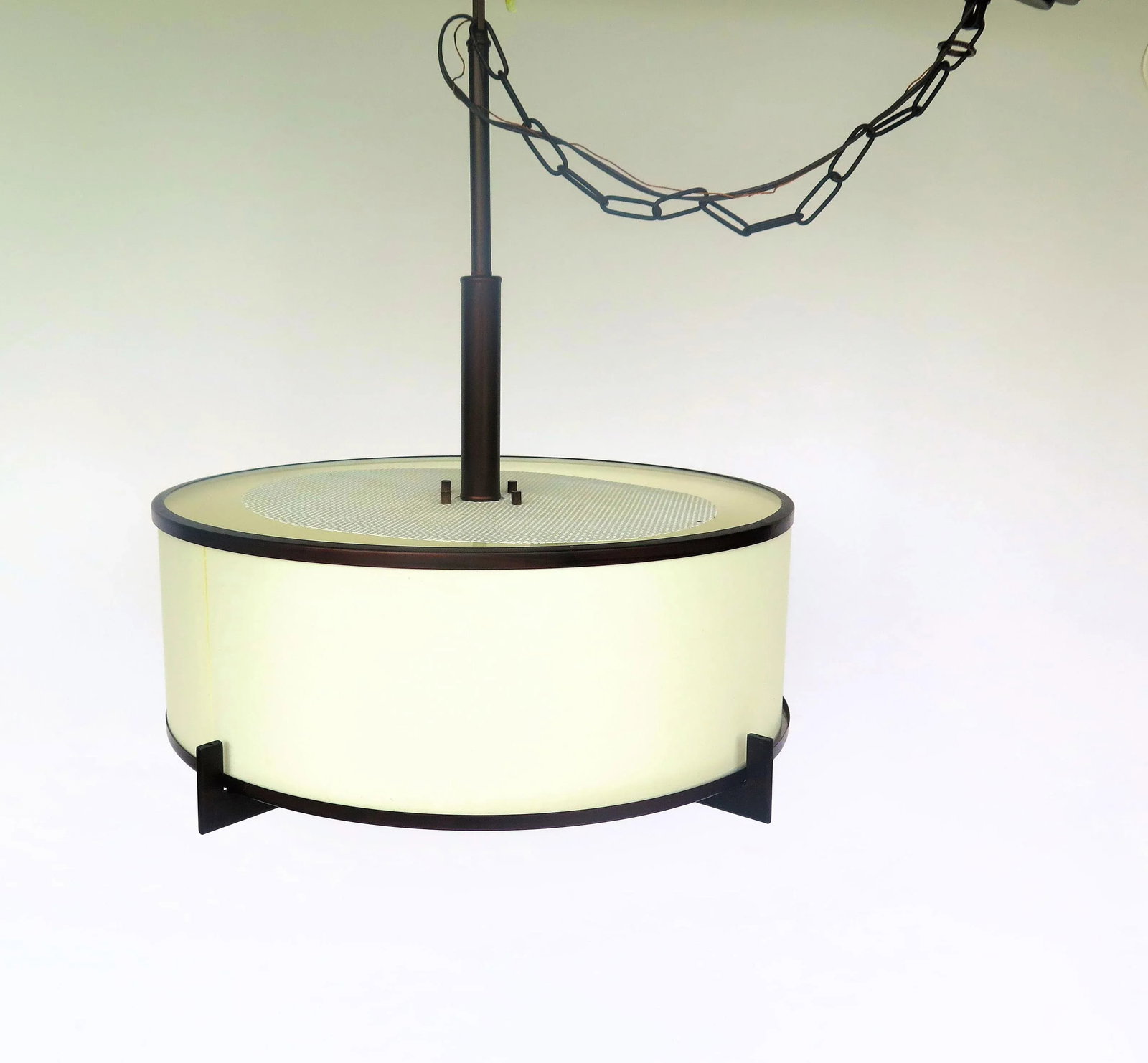 4 Light White Linen Chandelier - 5