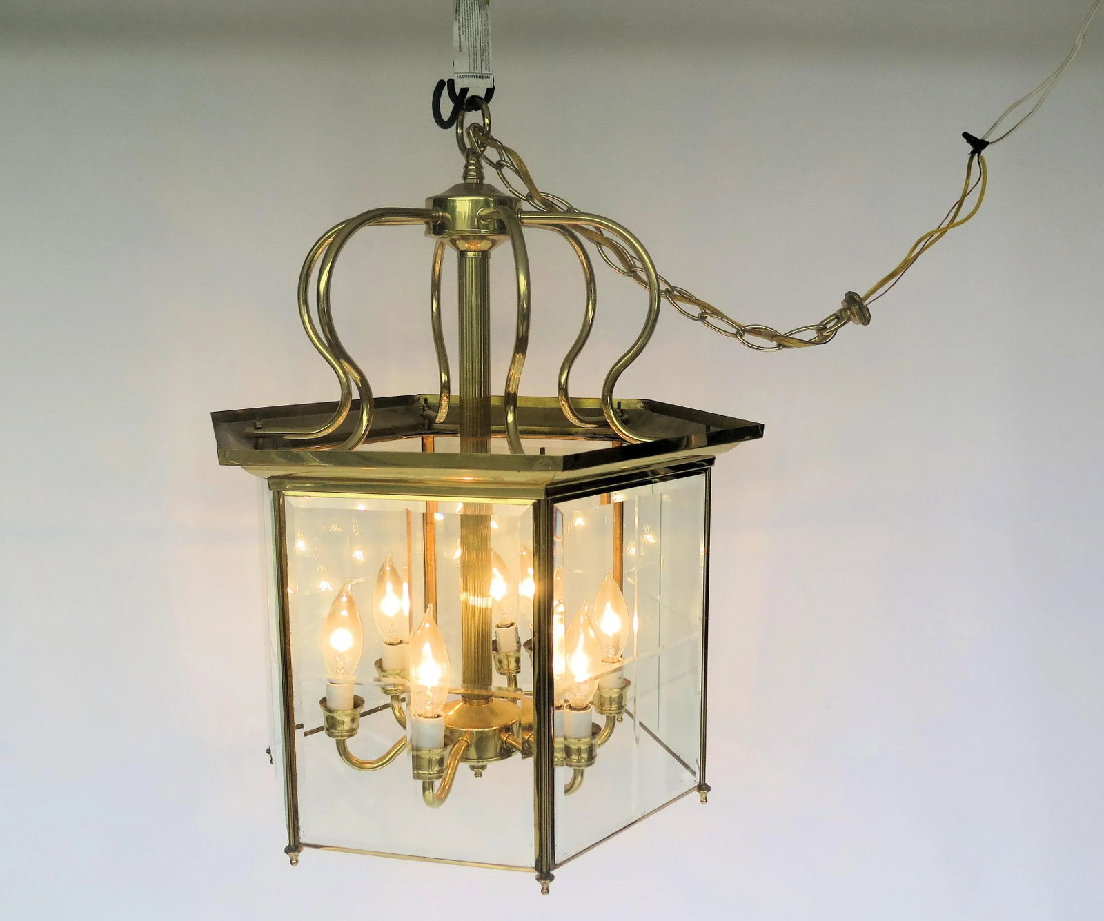 Vintage 1970s 6 Light Asian Cage Style Chandelier - 2