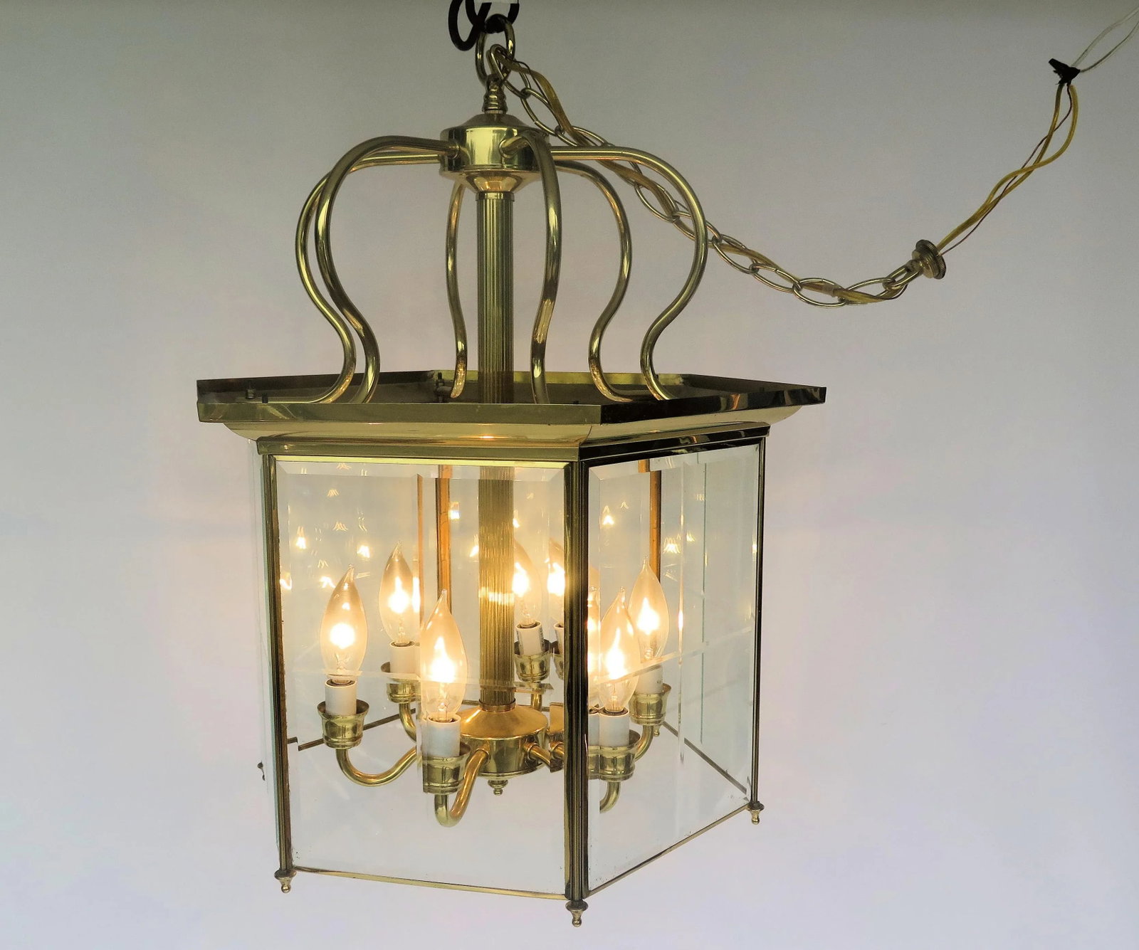 Vintage 1970s 6 Light Asian Cage Style Chandelier - 6