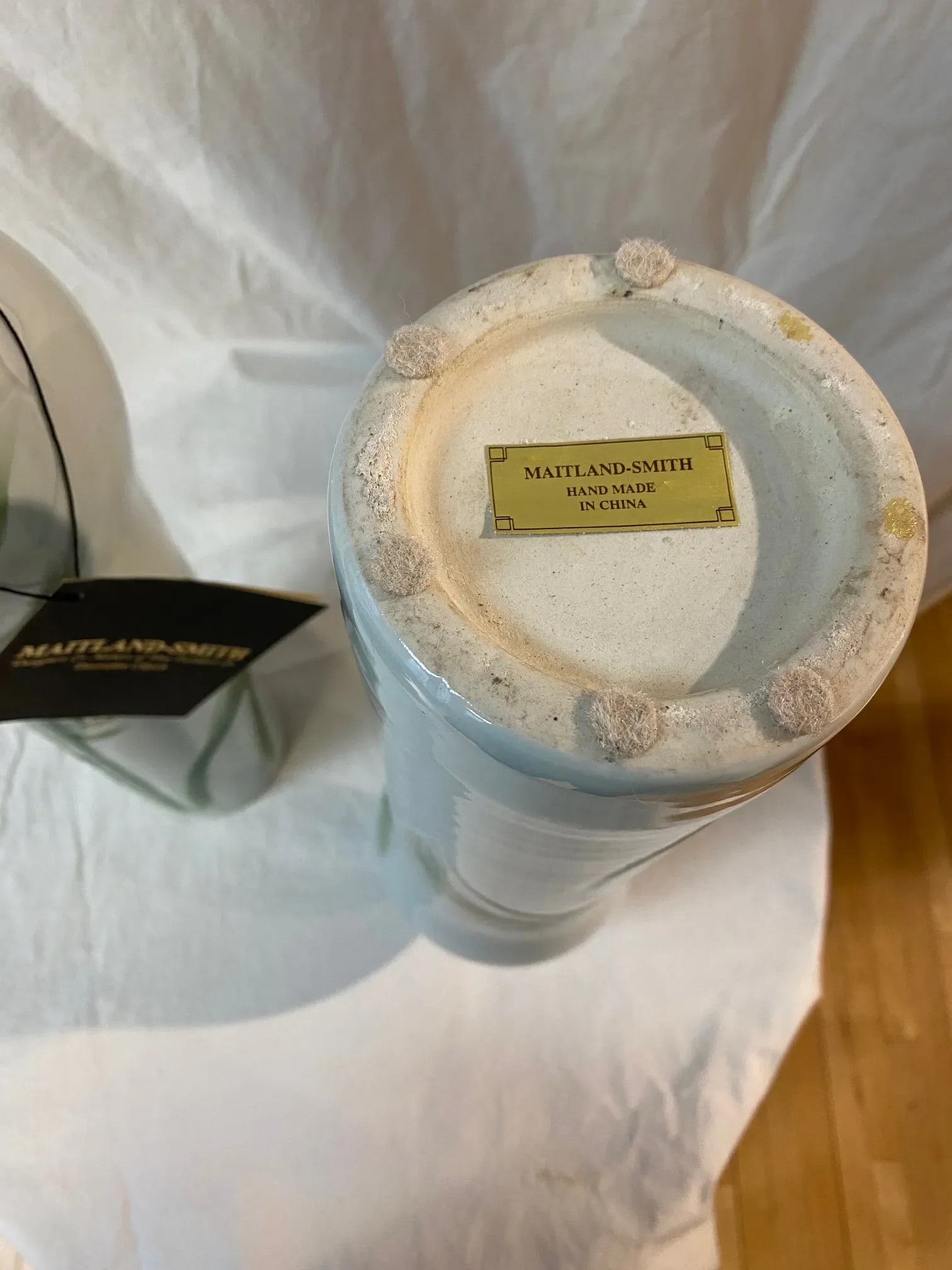 Maitland Smith Set of 2 Hand Painted Vintage Vases - 10