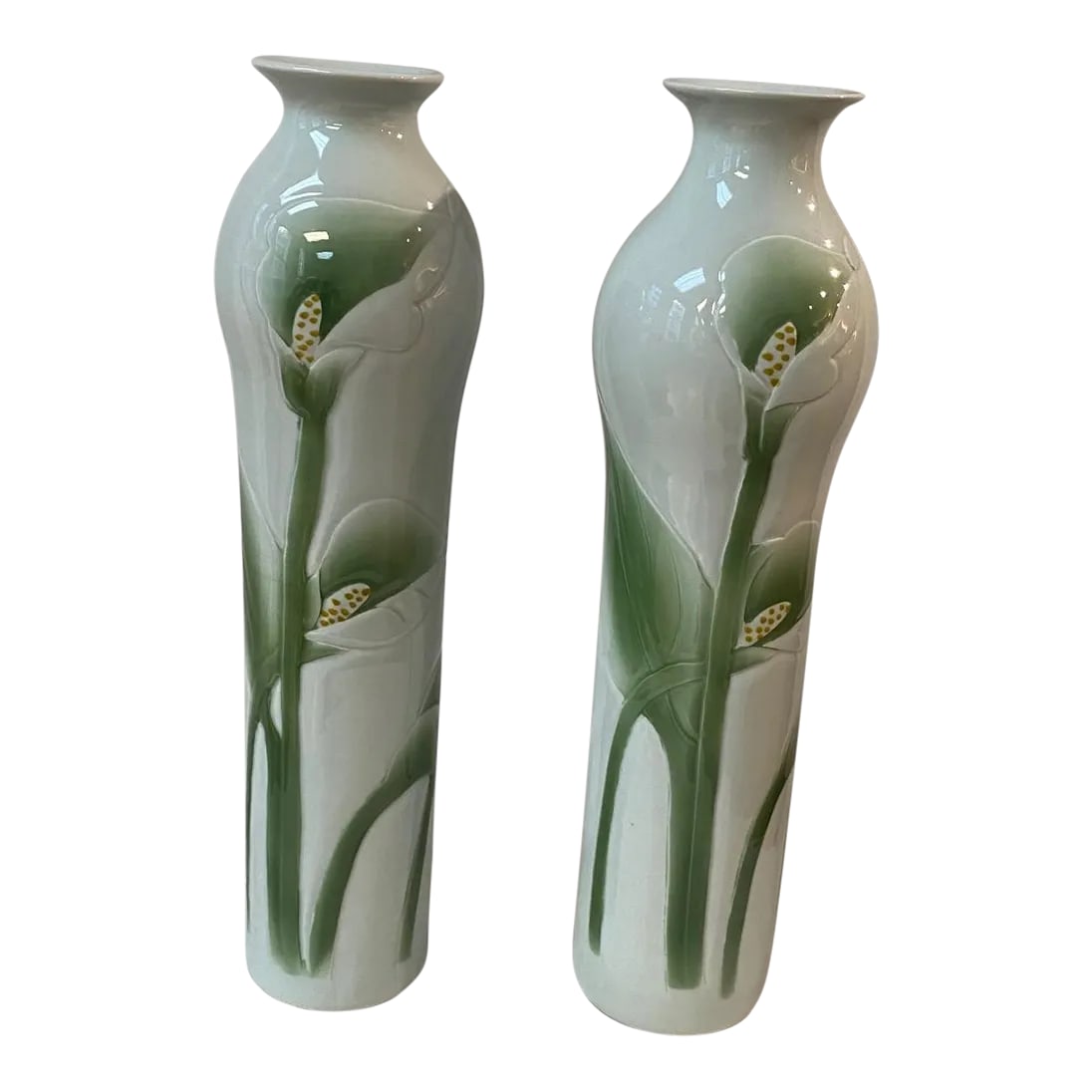 Maitland Smith Set of 2 Hand Painted Vintage Vases (1 of 11)