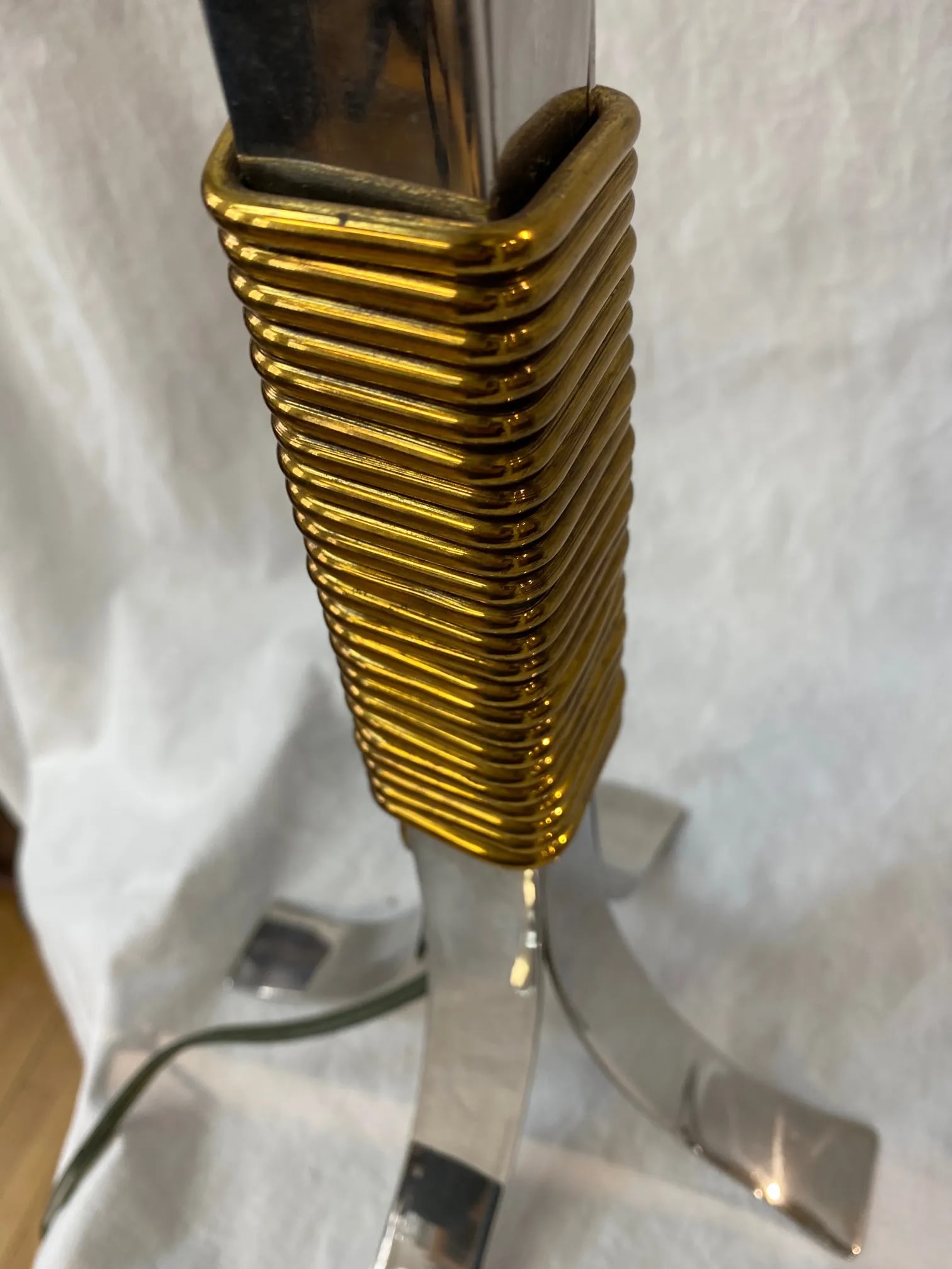 Maitland Smith Lamps With Marble, Brass, and Steel - a Pair - 5