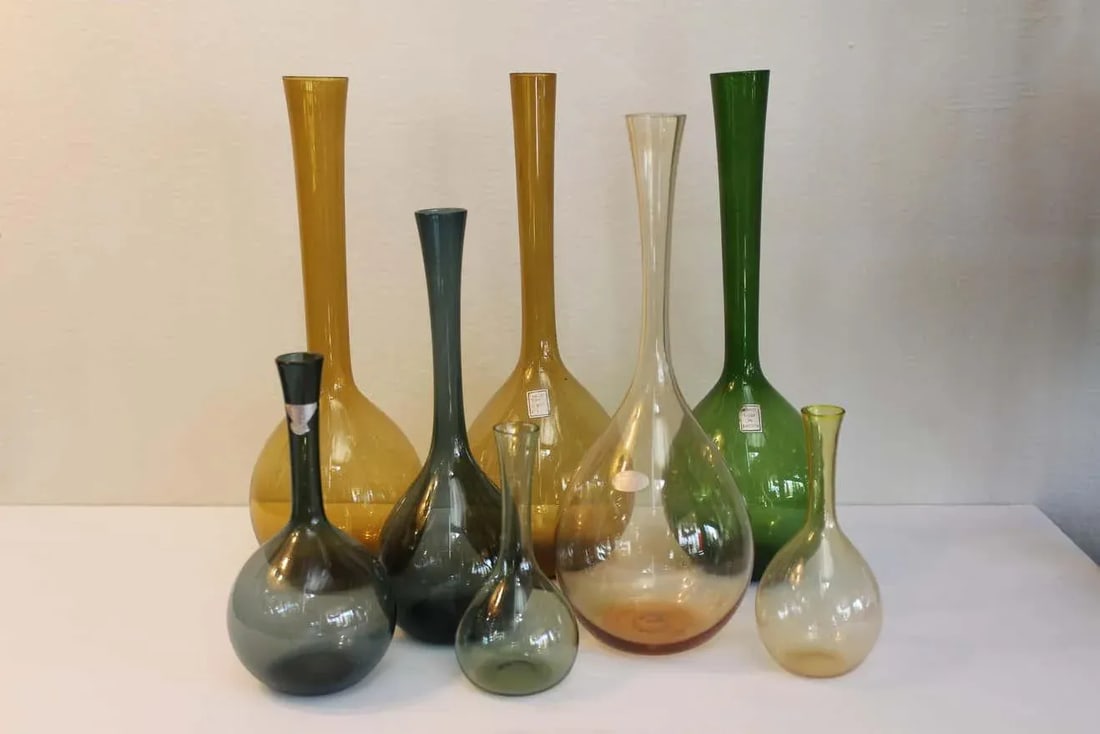 1960s Swedish Glass Vases Designed by Arthur Percy - Set of 8 - 2