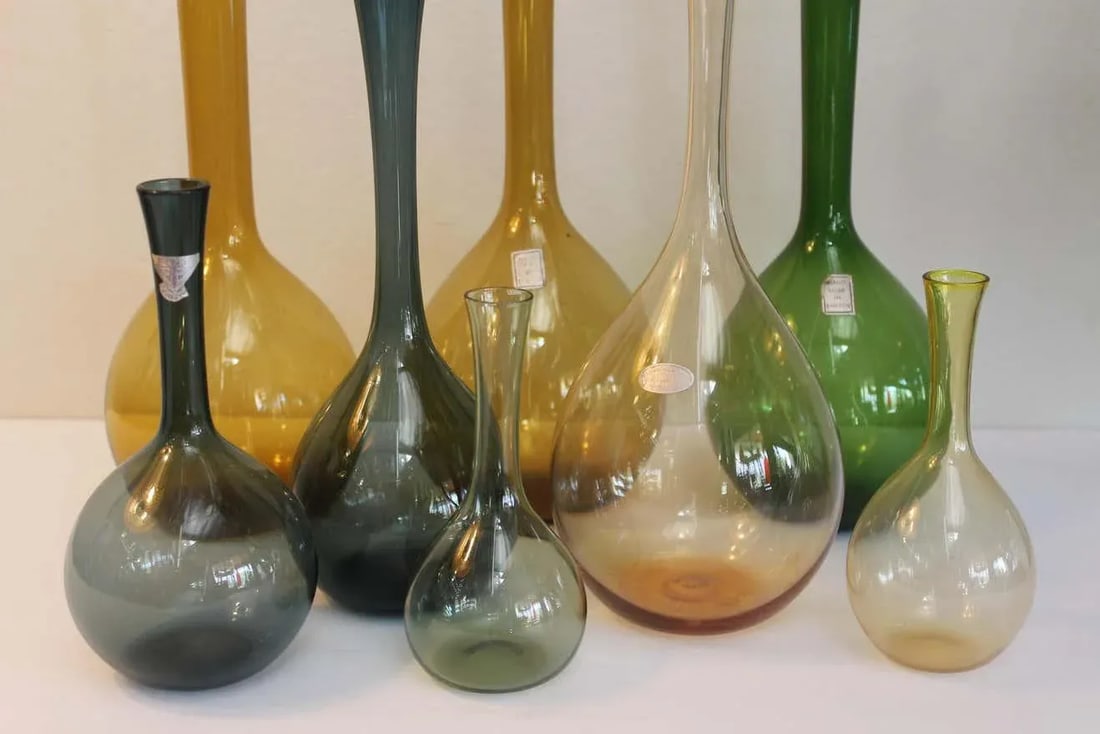 1960s Swedish Glass Vases Designed by Arthur Percy - Set of 8 - 3
