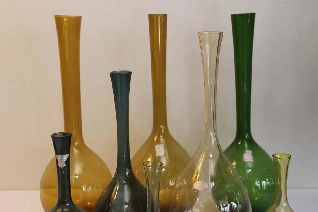 1960s Swedish Glass Vases Designed by Arthur Percy - Set of 8 - 4