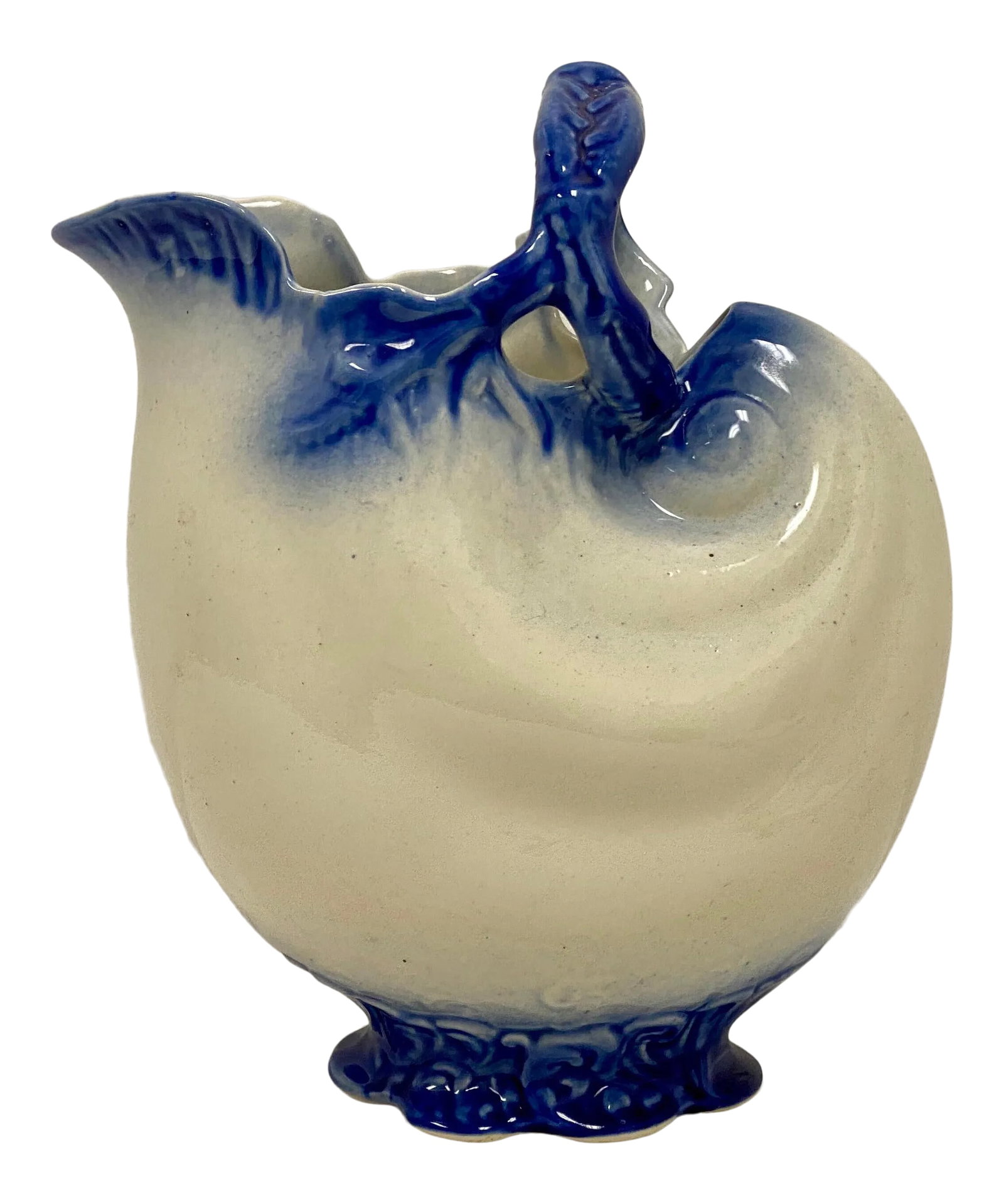 19th-C. English Cauldon Blue and White Shell Form Pitcher (1 of 5)