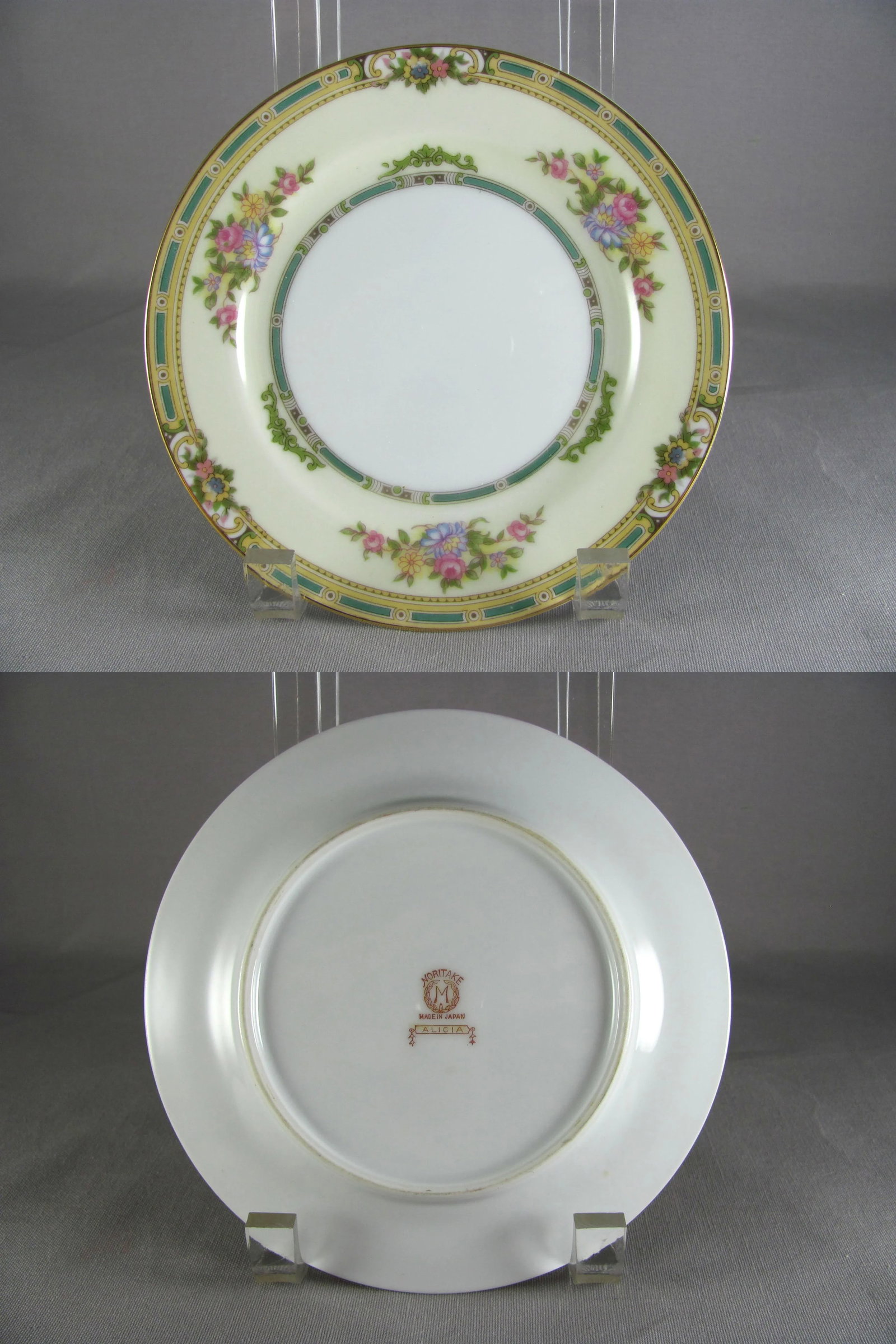 1920s Antique Noritake Alicia Floral China Service for 8 Dinnerware Set - 56 Piece - 7