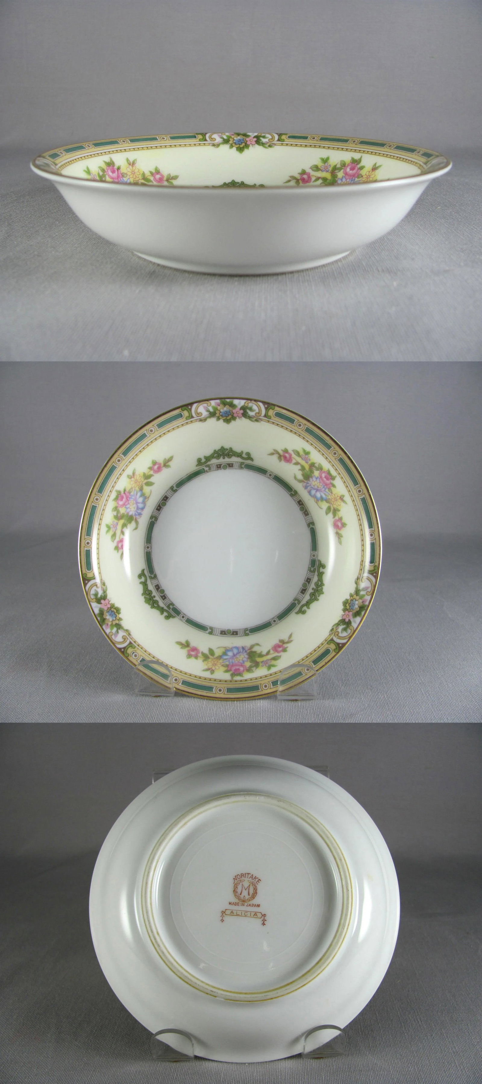 1920s Antique Noritake Alicia Floral China Service for 8 Dinnerware Set - 56 Piece - 9