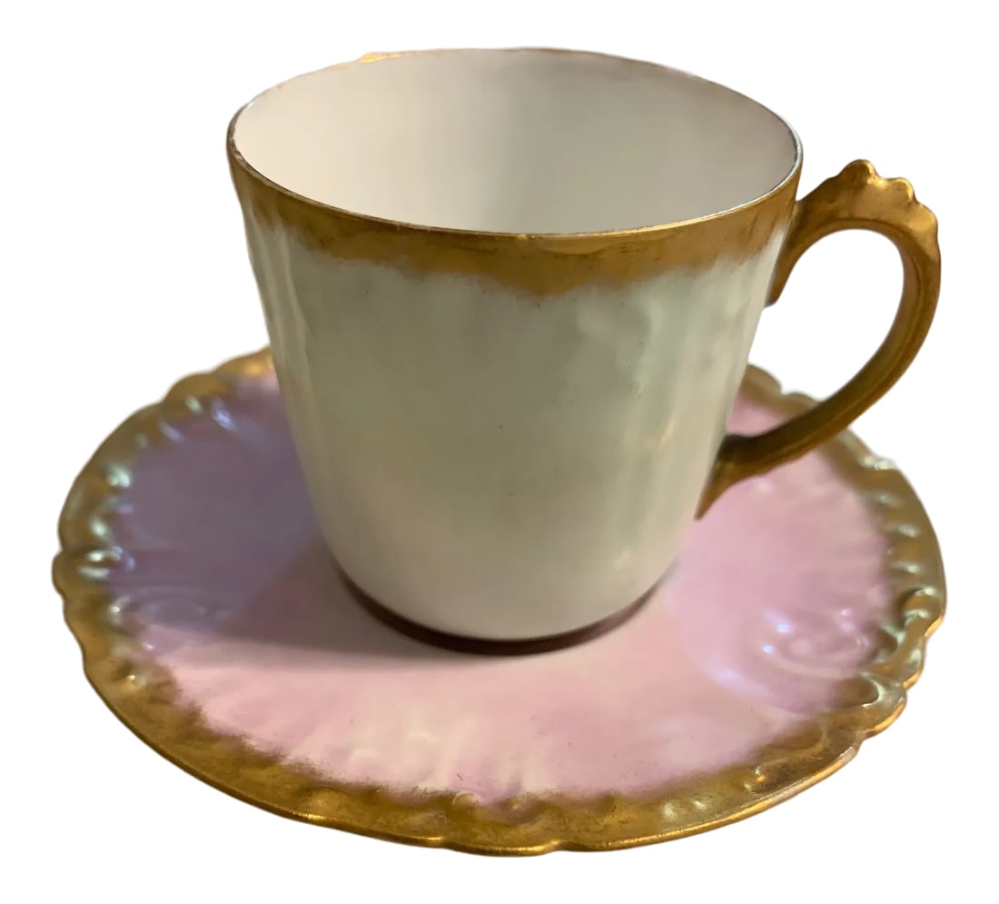Antique Limoges France Porcelain Cup & Saucer Set- 2 Pieces (1 of 13)