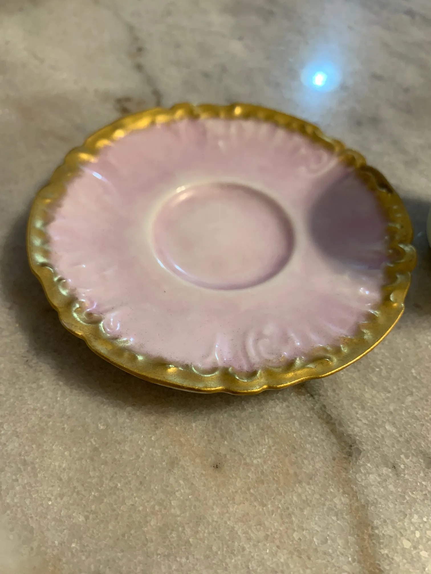 Antique Limoges France Porcelain Cup & Saucer Set- 2 Pieces - 7