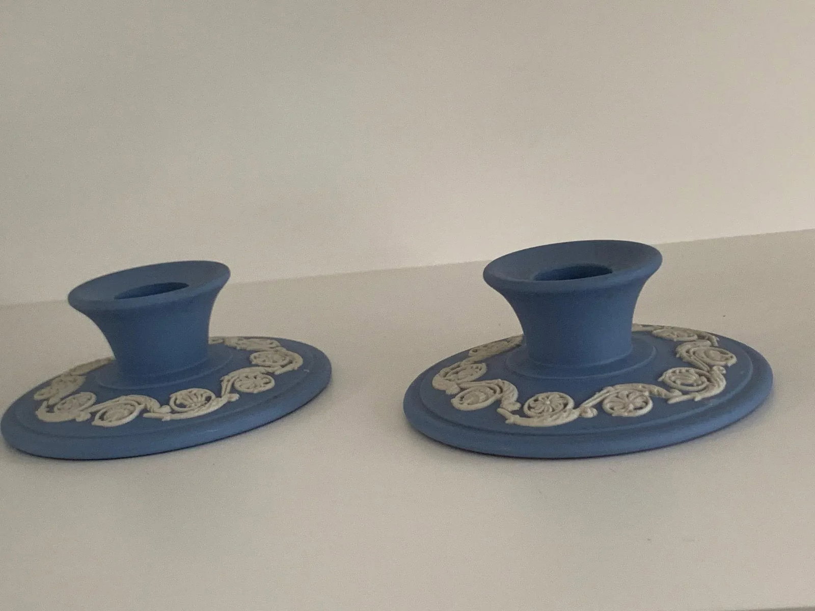 1960s English Wedgwood Jasperware Candle Holders - a Pair - 7