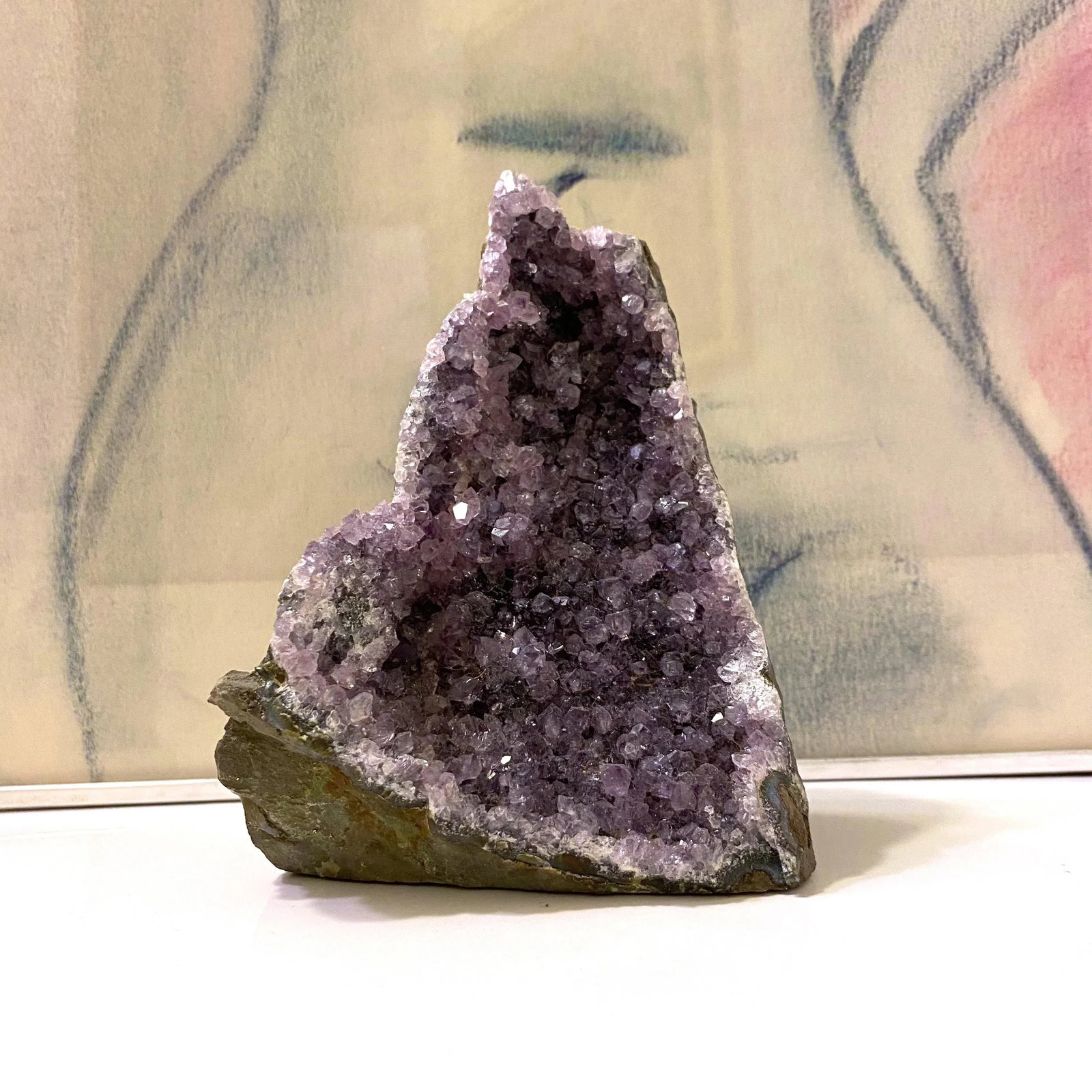 Rough Cut Amethyst Geode Tower - 12