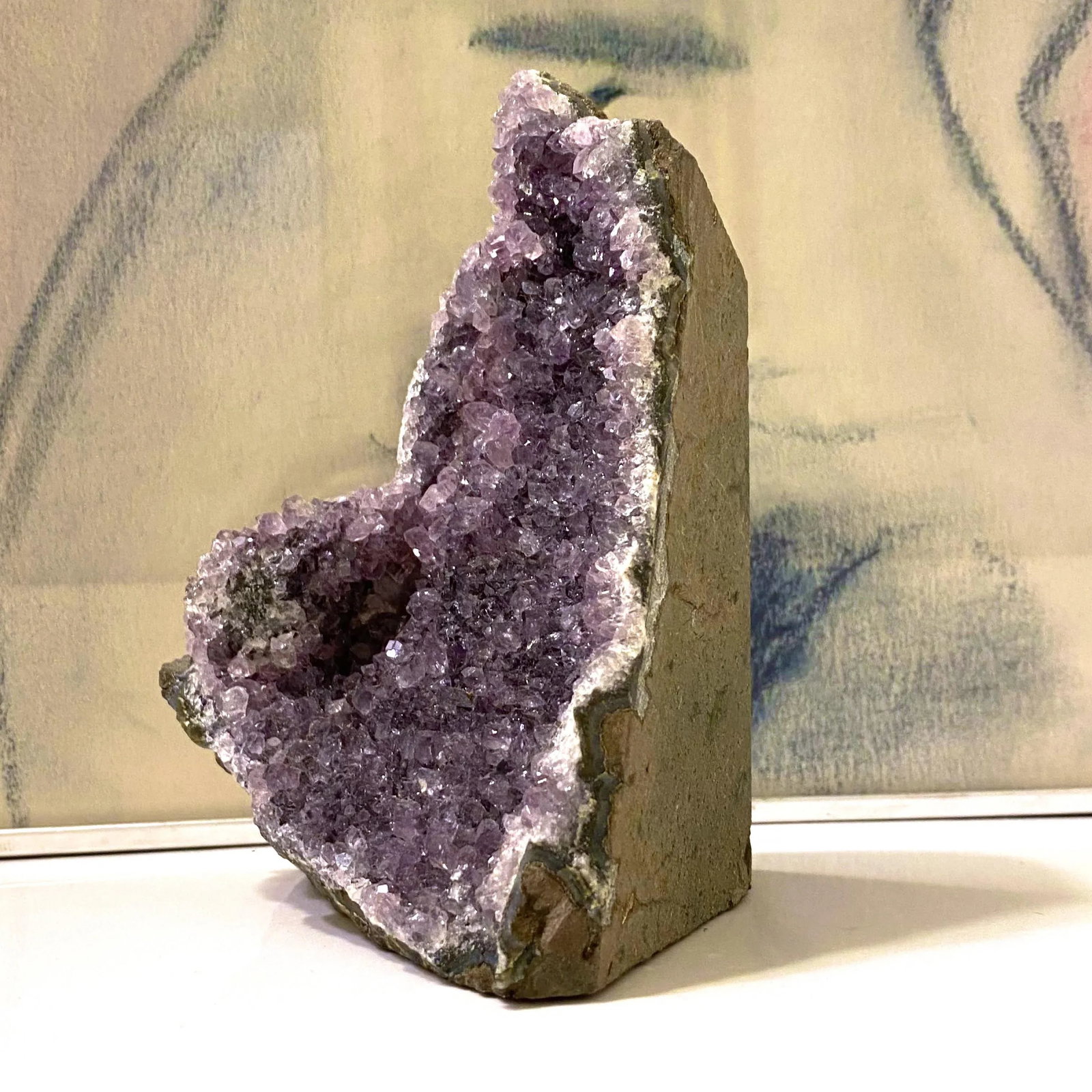 Rough Cut Amethyst Geode Tower - 4
