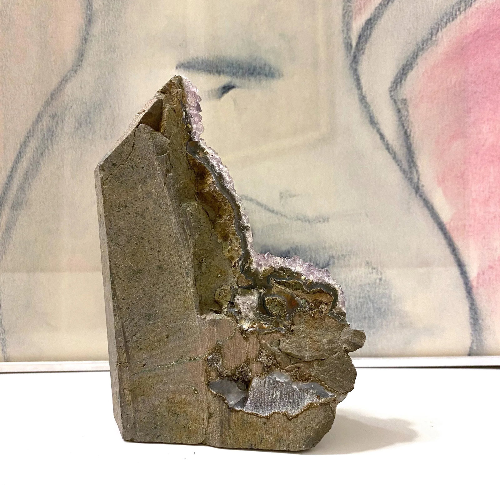 Rough Cut Amethyst Geode Tower - 8