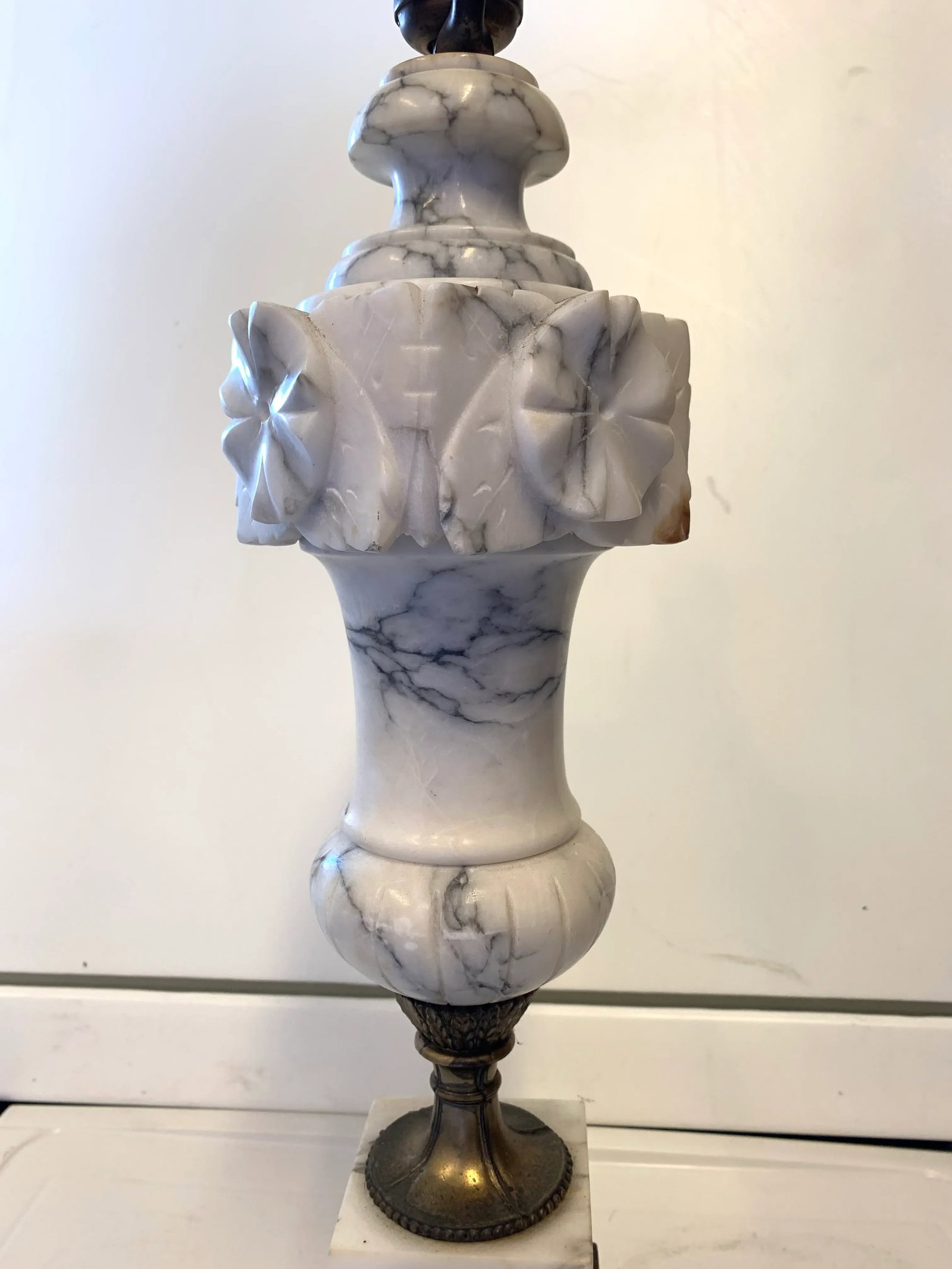 Mid 20th Century Marble & Brass Lamp - 6