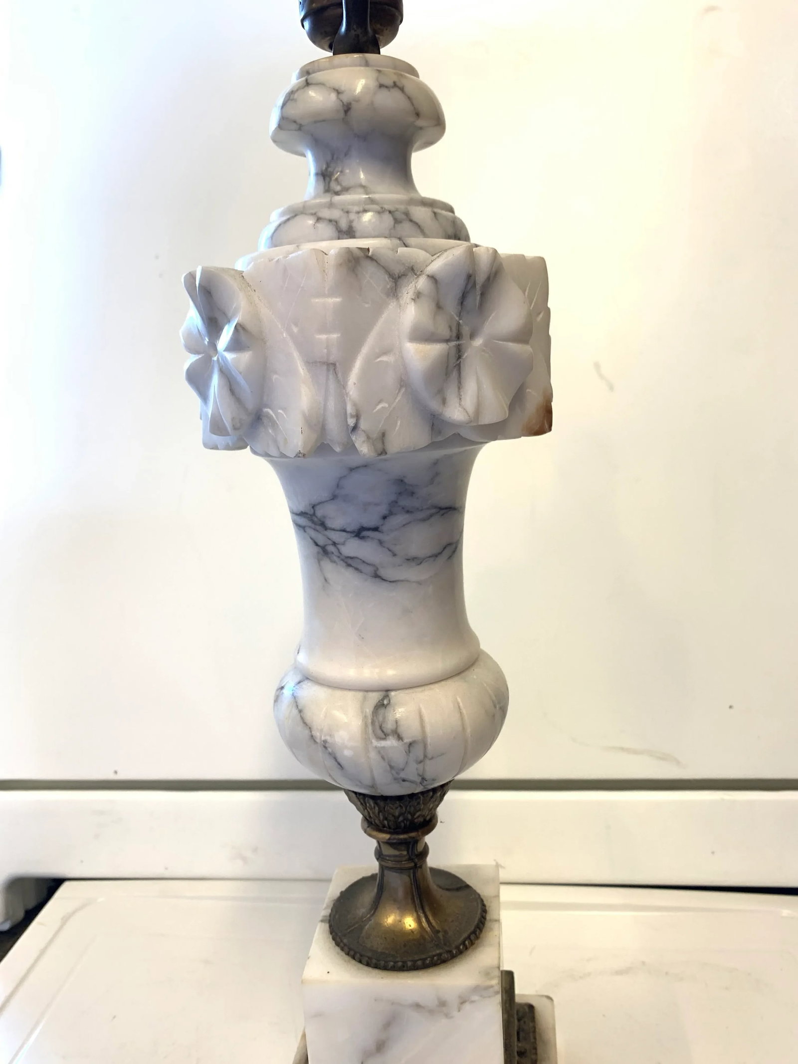 Mid 20th Century Marble & Brass Lamp - 8