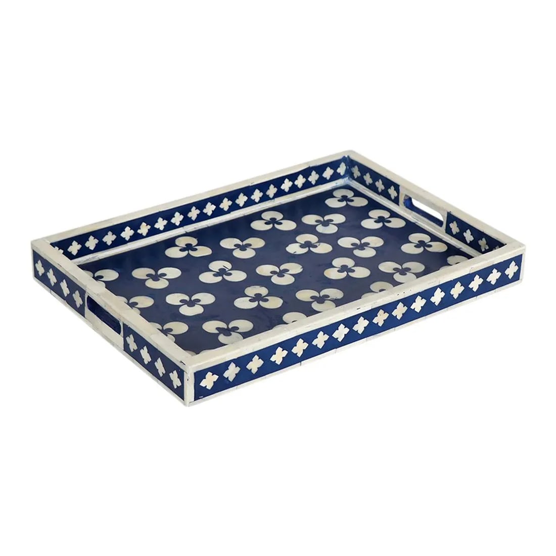 Chintamani Blue Bone Inlay Tray - 2