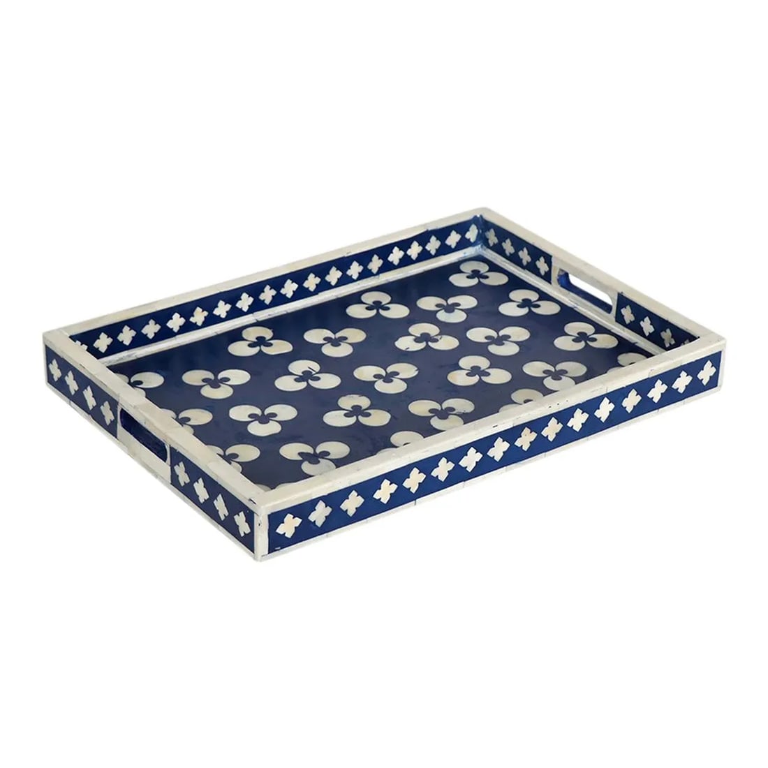 Chintamani Blue Bone Inlay Tray - 3
