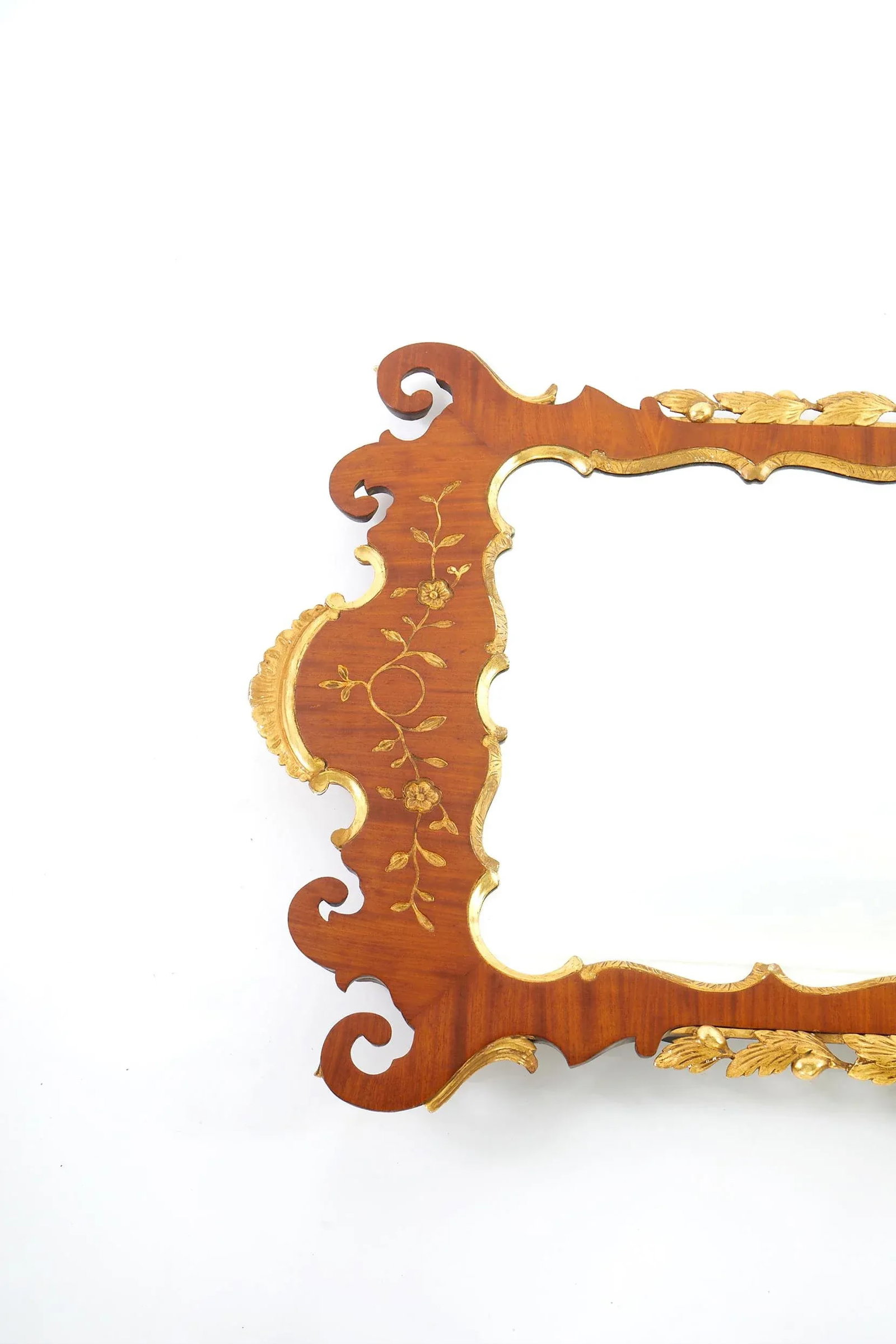 19th Century Burlwood / Gilt Gold Frame Beveled Wall Mirror - 2