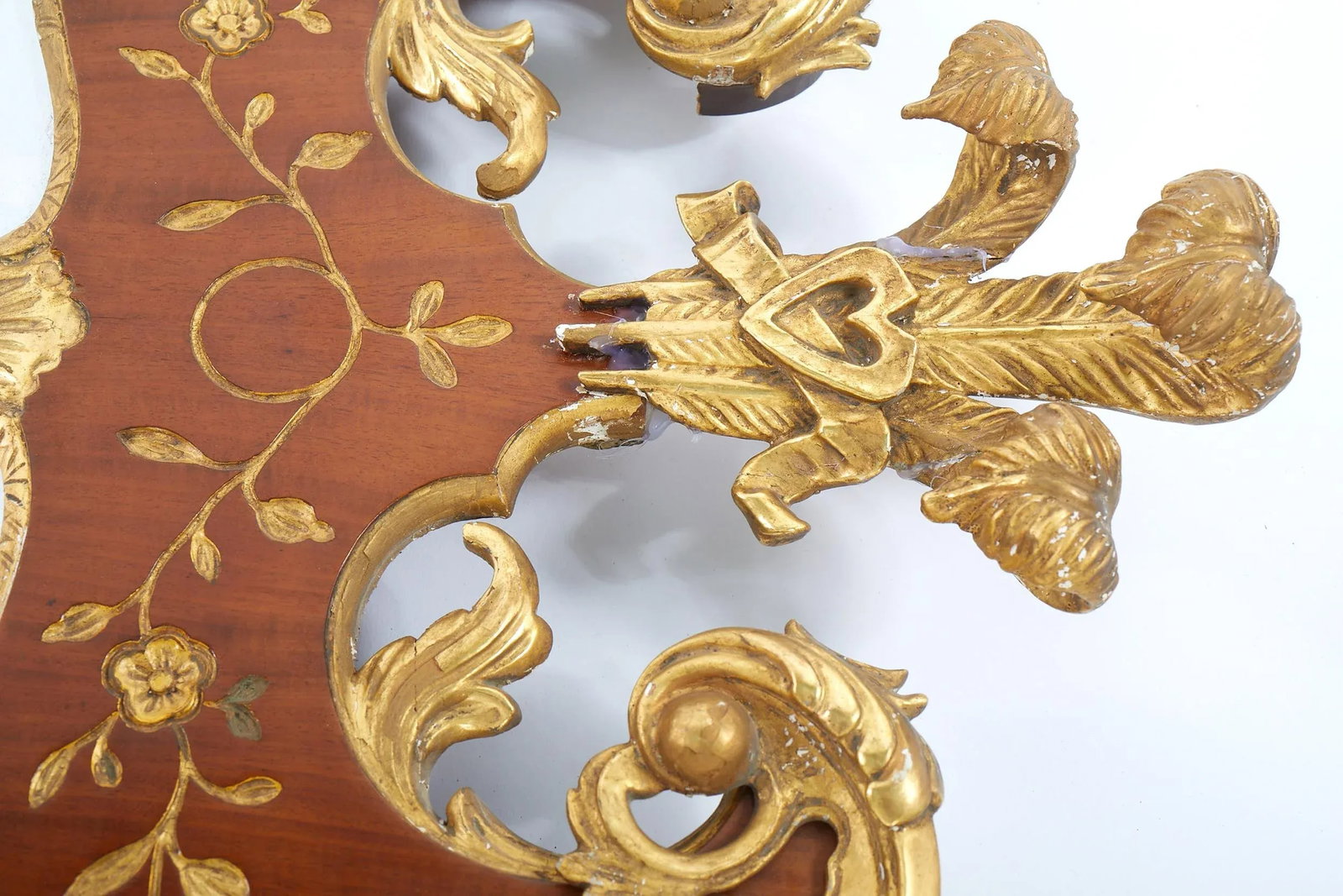 19th Century Burlwood / Gilt Gold Frame Beveled Wall Mirror - 6