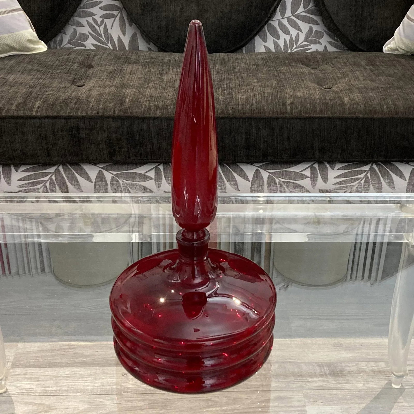 Vintage Blenko Regal Ruby Decanter - 11