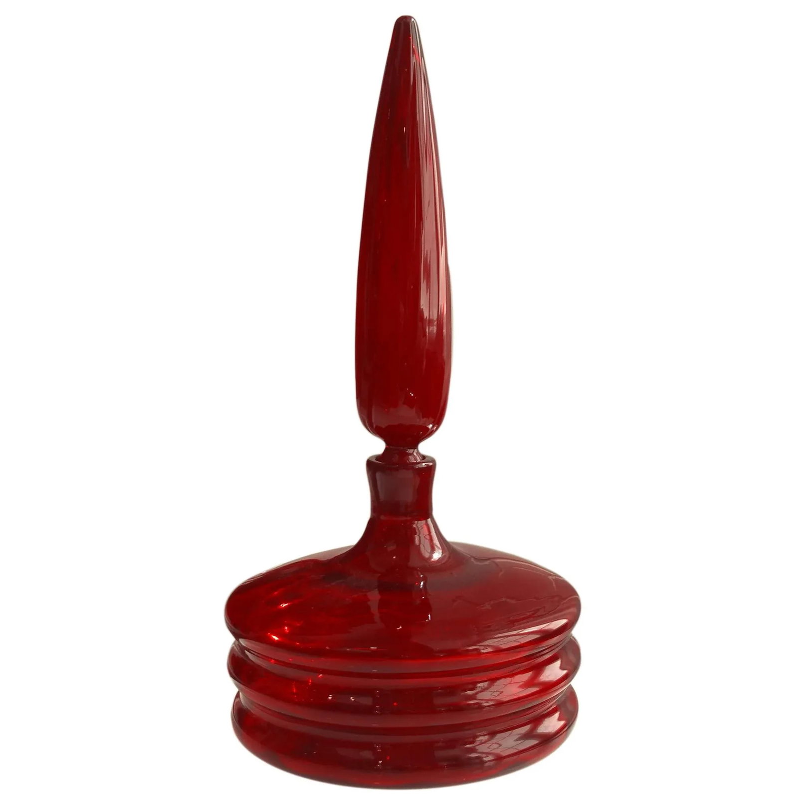 Vintage Blenko Regal Ruby Decanter - 2
