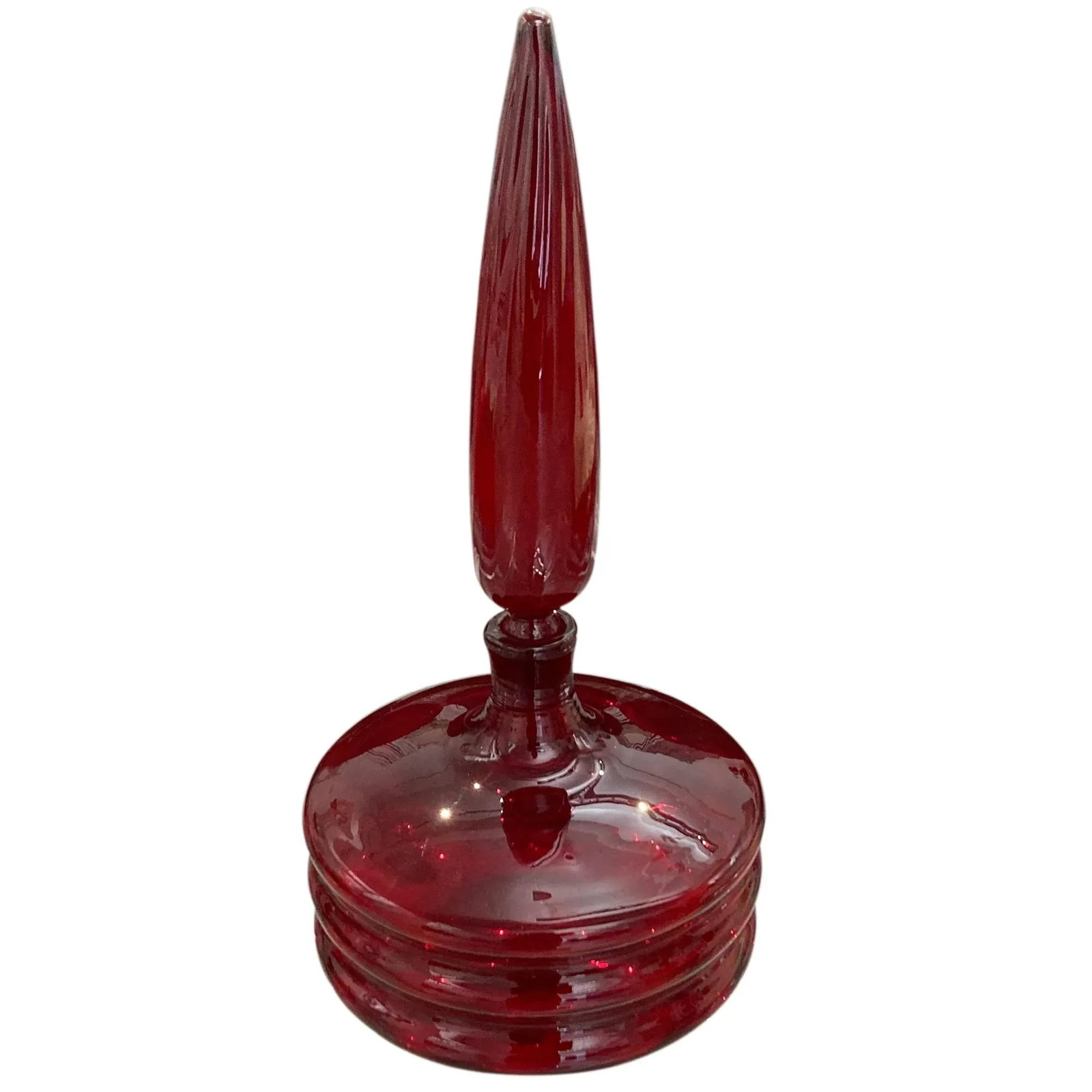 Vintage Blenko Regal Ruby Decanter - 3