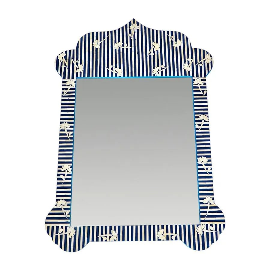 Taj Blue Bone Inlay Mirror - 3