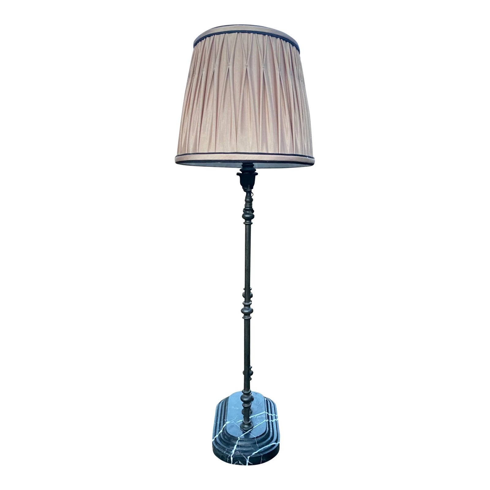 Pair of Wrought Iron Panel Buffet/Table Lamps - 6
