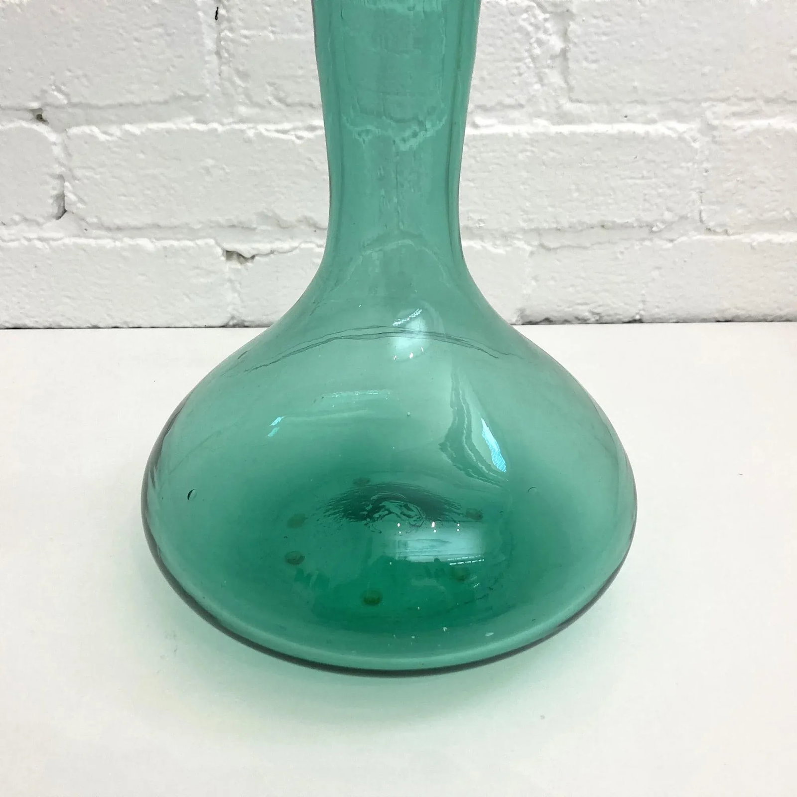 Vintage Blenko Sea Green Tall Decanter Design Design #5815 - 7