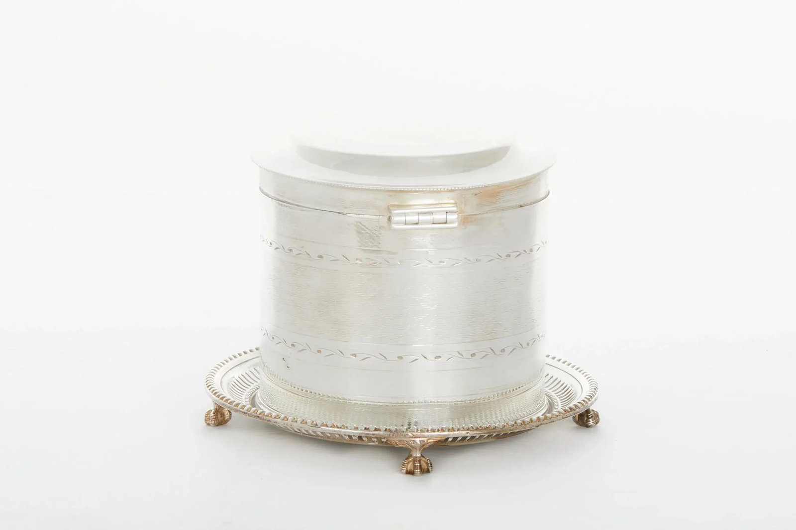19th Century English Sheffield Silverplate Tea Caddy - 2