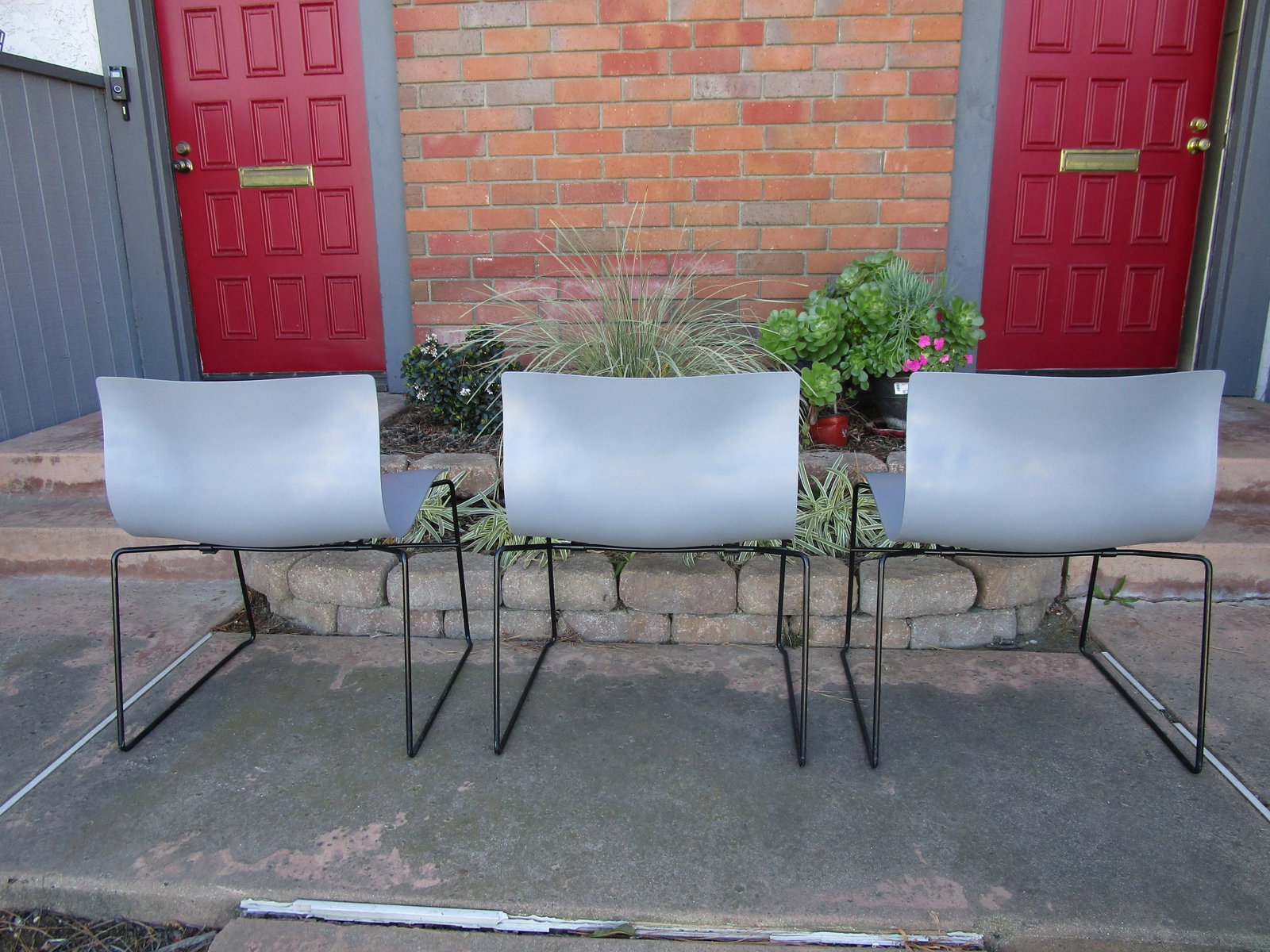 Massimo Vignelli Vintage Handkerchief Chairs for Knoll in Gray - Set of 3 - 11