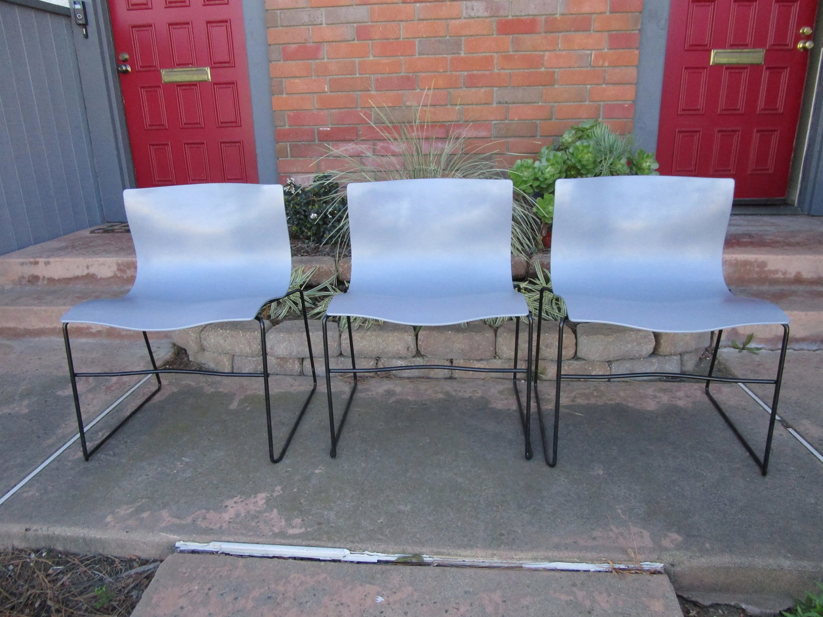 Massimo Vignelli Vintage Handkerchief Chairs for Knoll in Gray - Set of 3 - 13