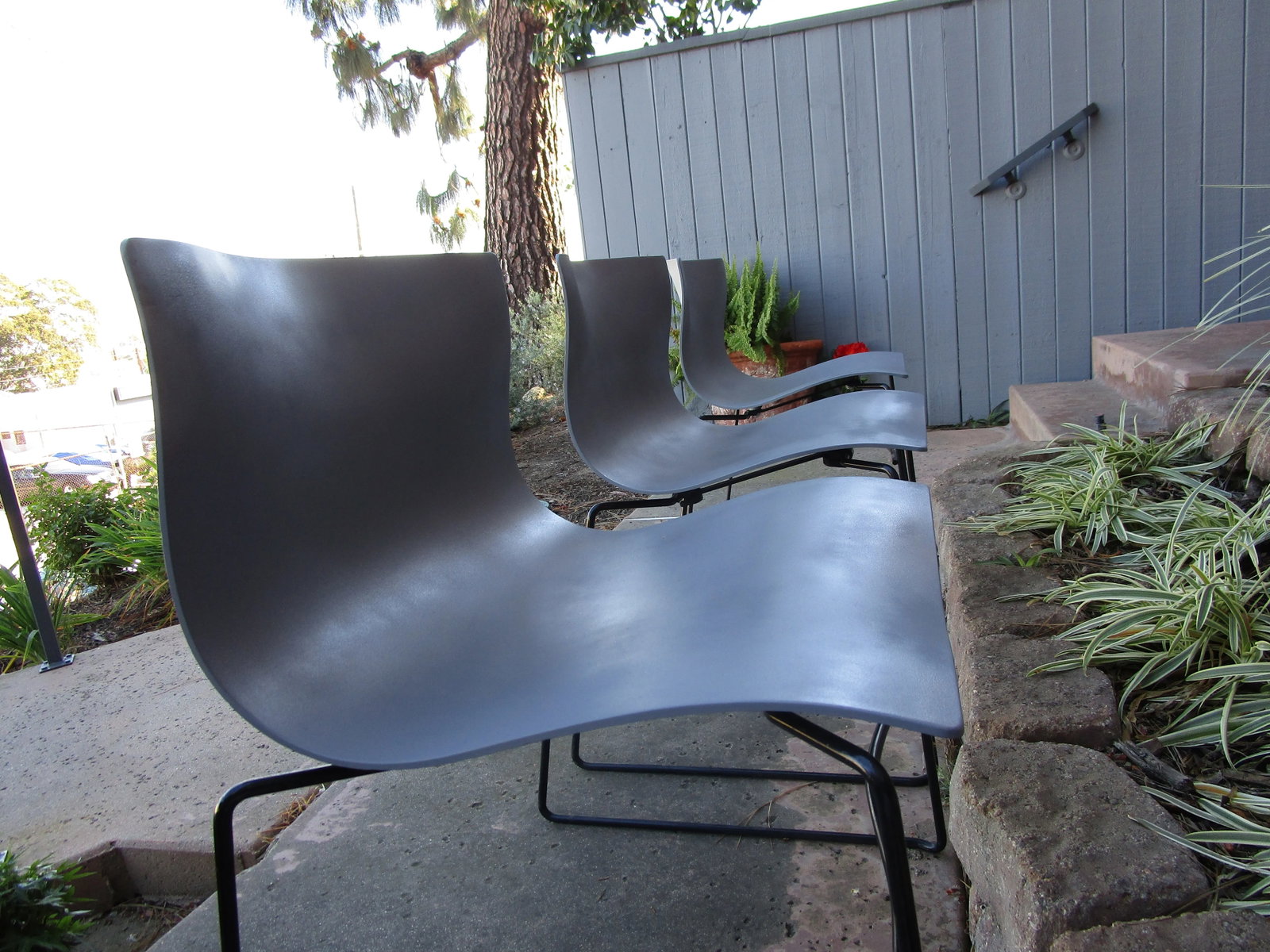 Massimo Vignelli Vintage Handkerchief Chairs for Knoll in Gray - Set of 3 - 3