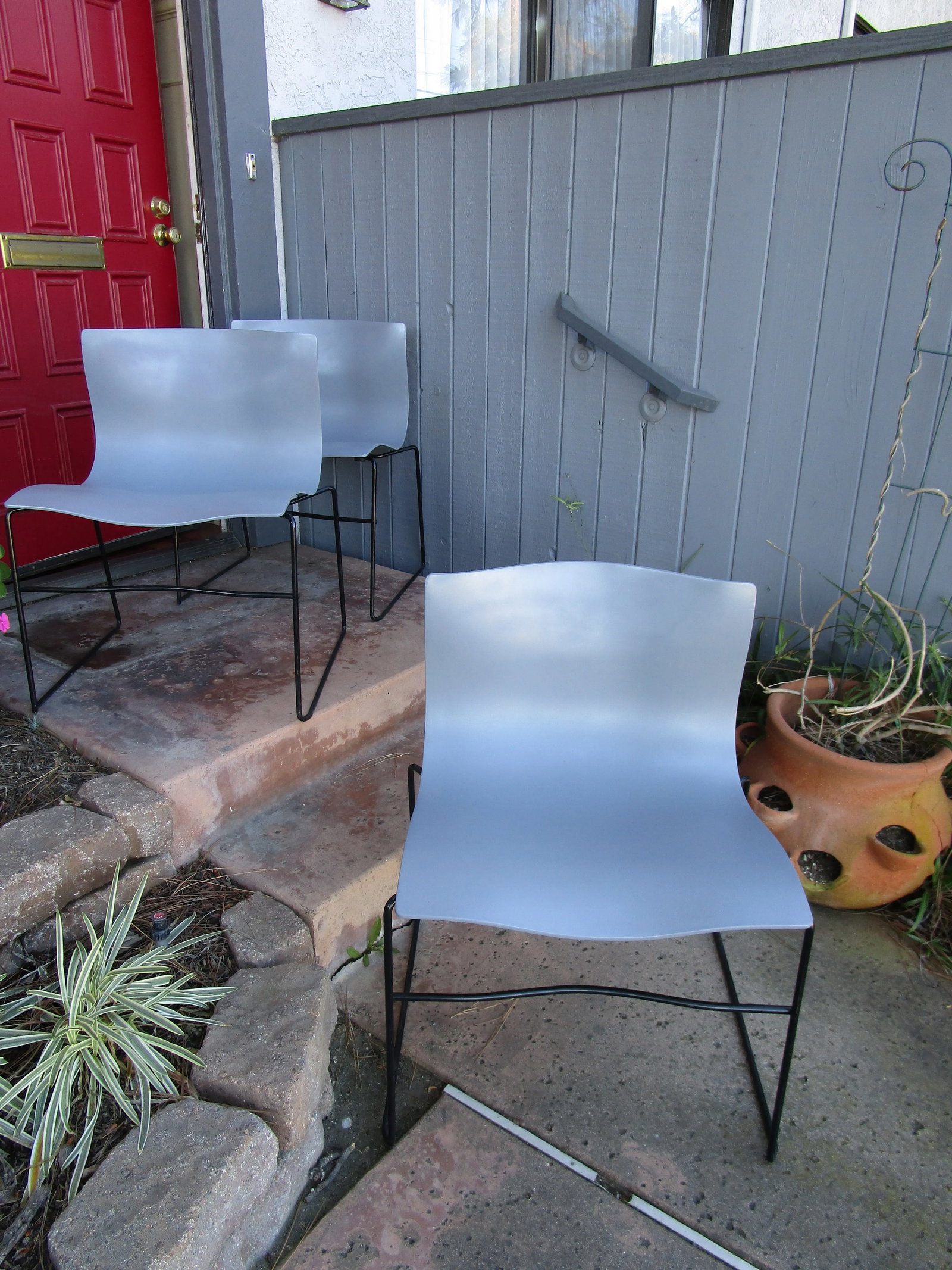 Massimo Vignelli Vintage Handkerchief Chairs for Knoll in Gray - Set of 3 - 7