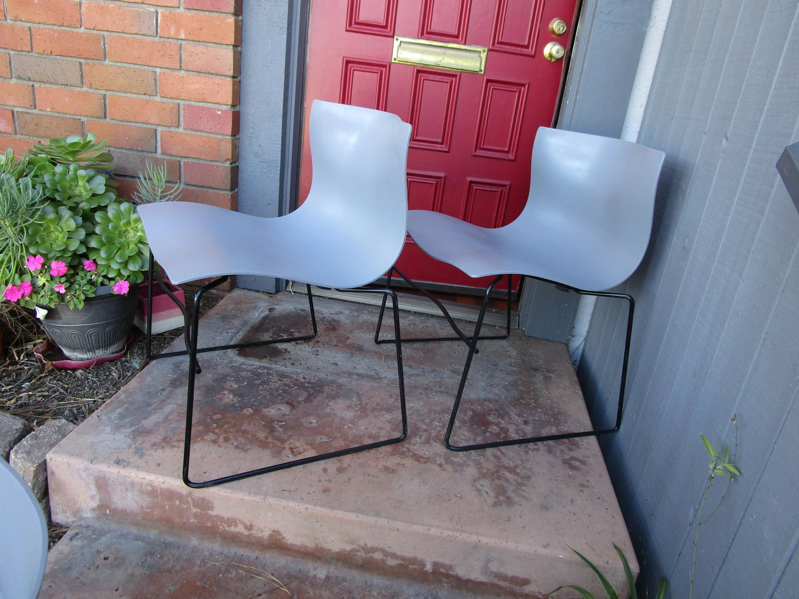 Massimo Vignelli Vintage Handkerchief Chairs for Knoll in Gray - Set of 3 - 8