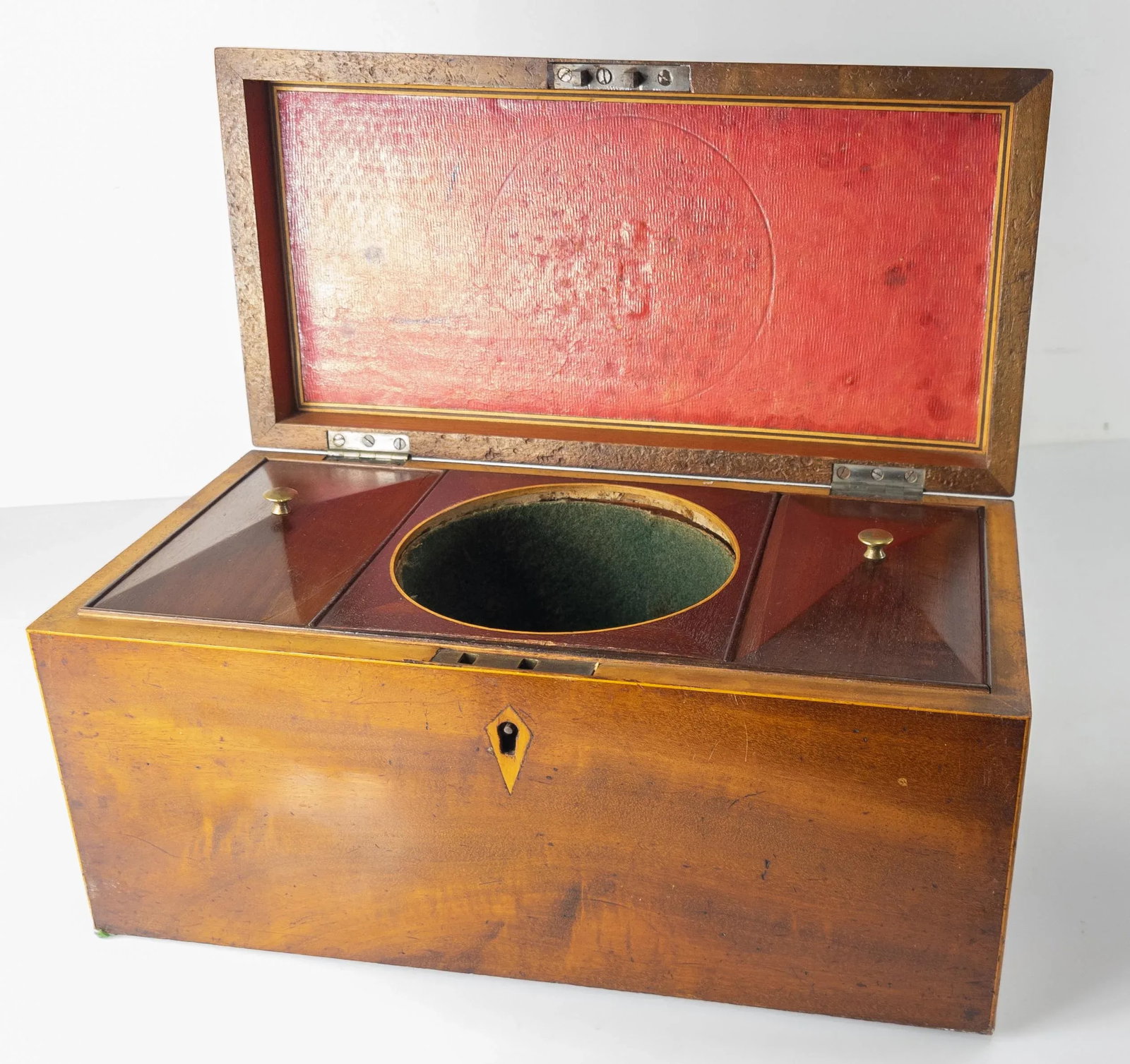 19th Century English Mahogany Rectangular Tea Caddy Box - 10