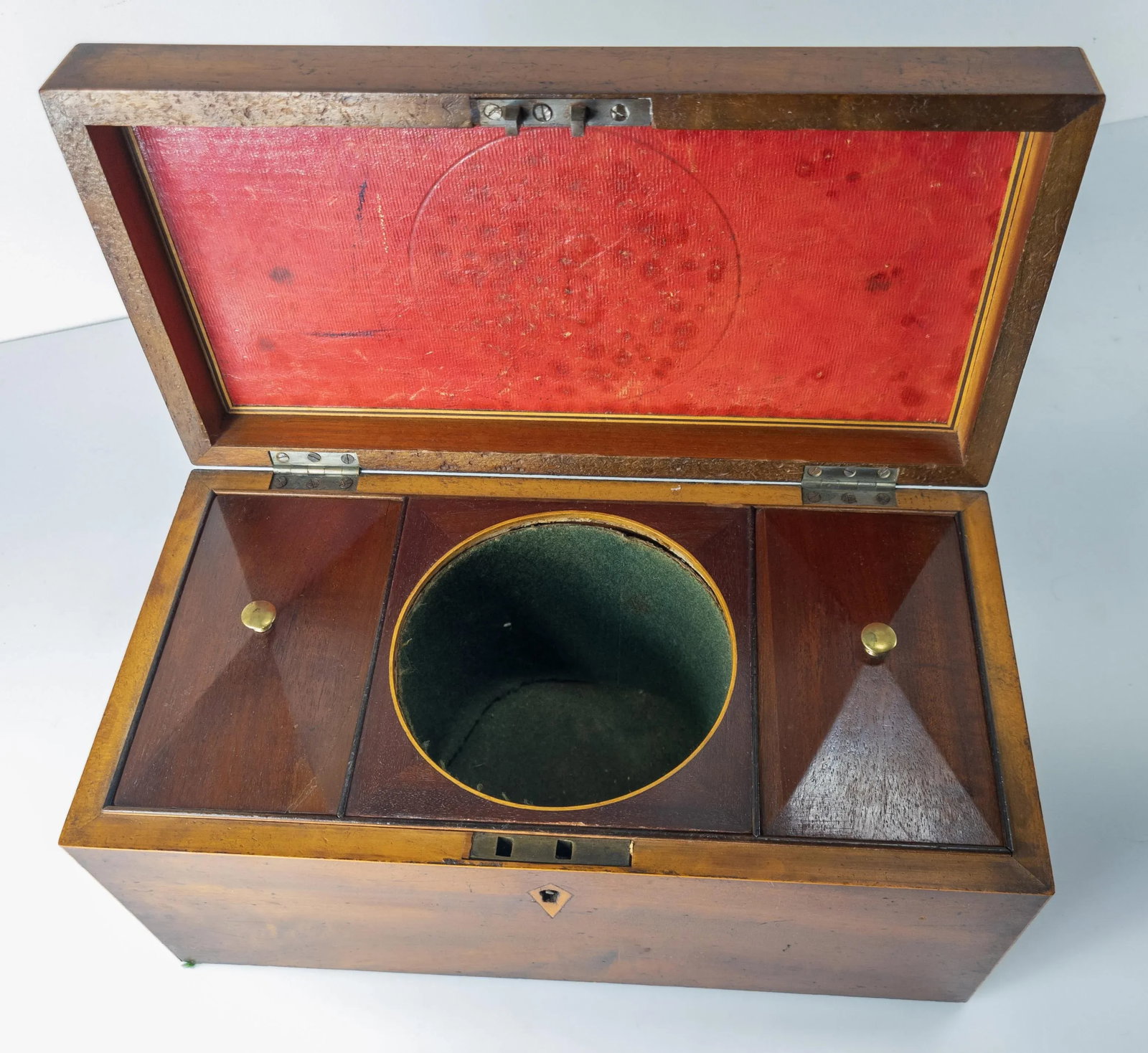 19th Century English Mahogany Rectangular Tea Caddy Box - 11